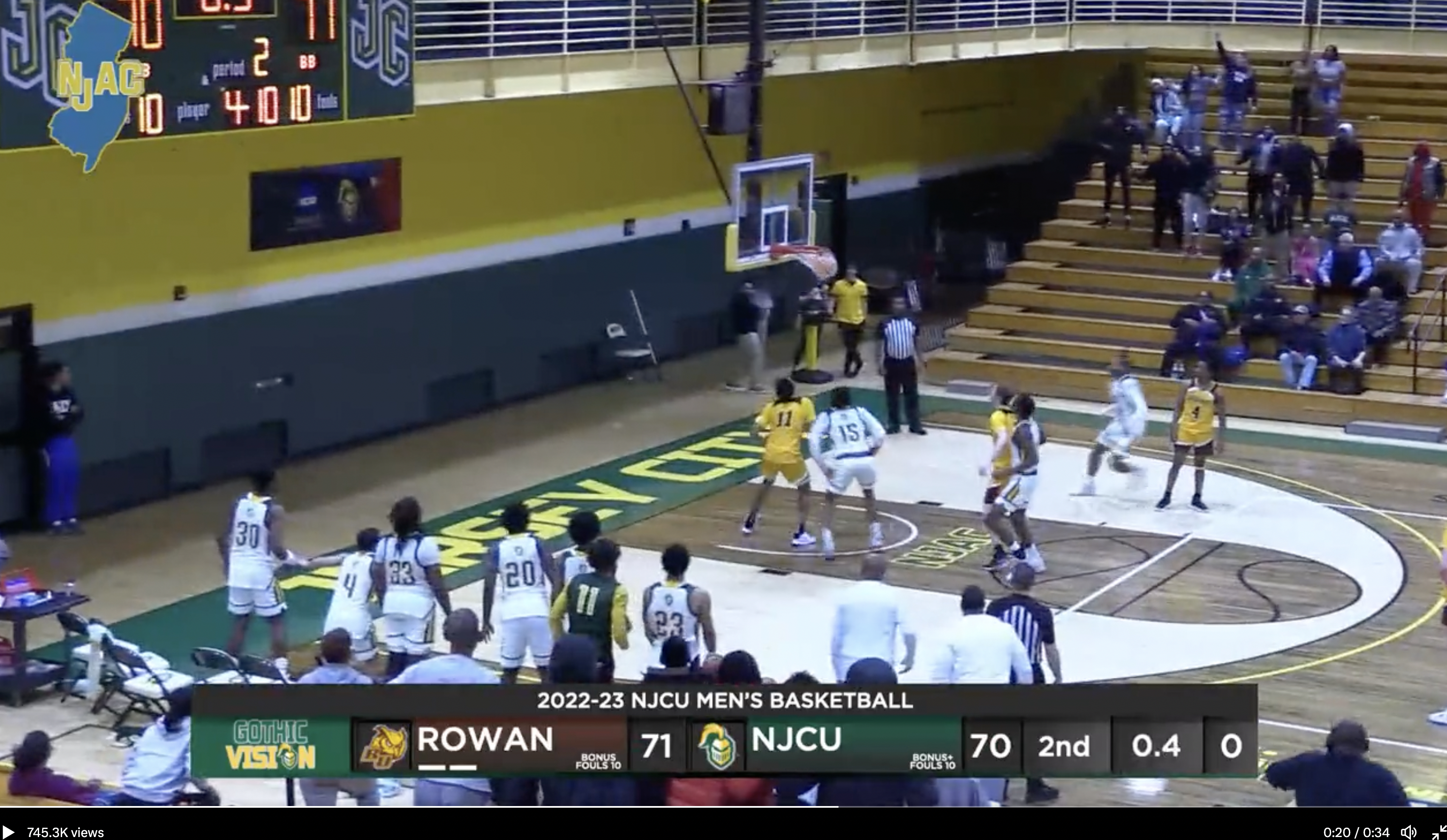 The NJCU Gothic Knights scored 6 points in three seconds to win a game. 