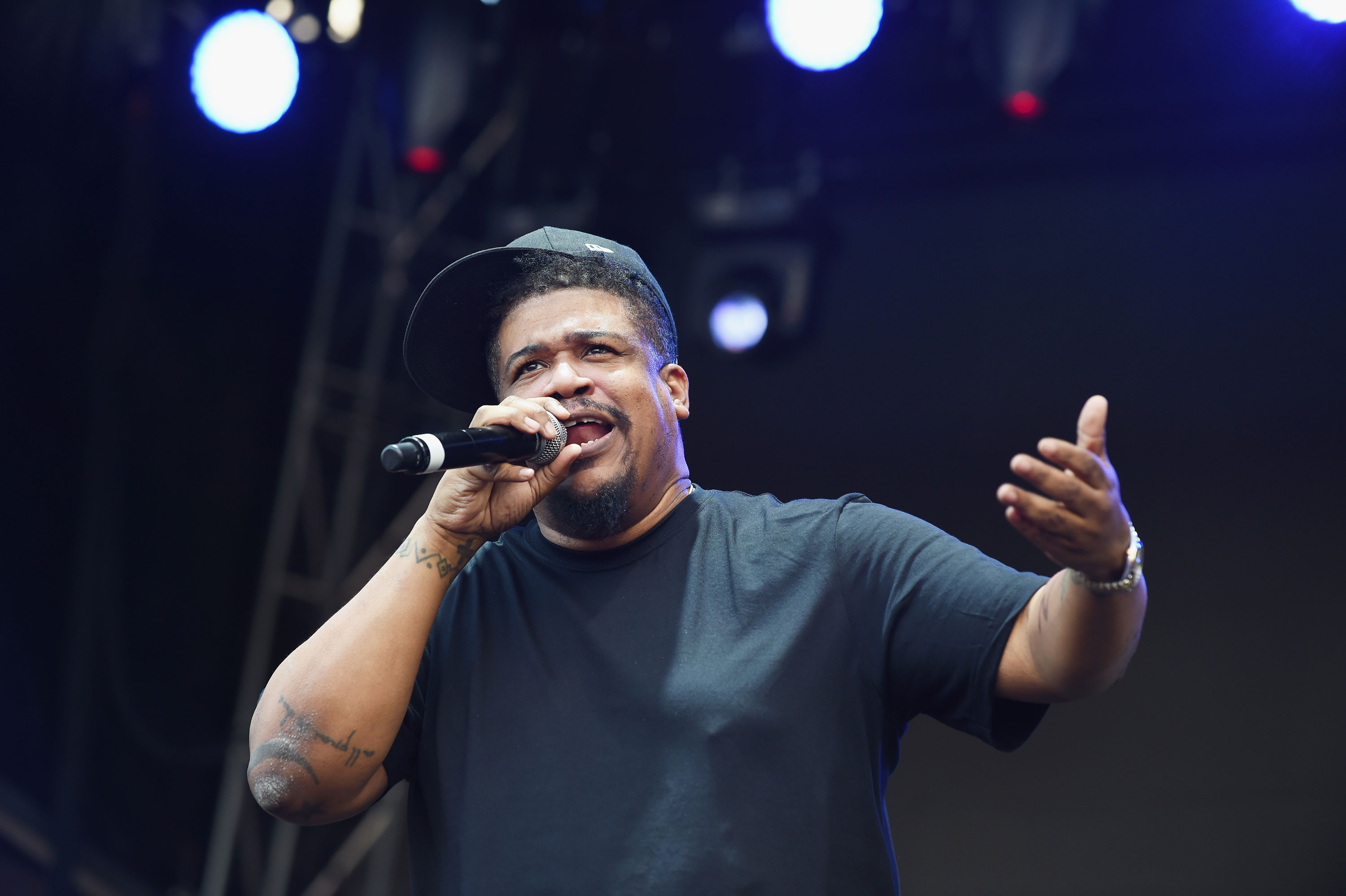 David Jude Jolicoeur, better known under the stage name Trugoy the Dove as one-third of the iconic rap trio De La Soul, has died. Jolicoeur is pictured here in Denver, Colo., in 2018.