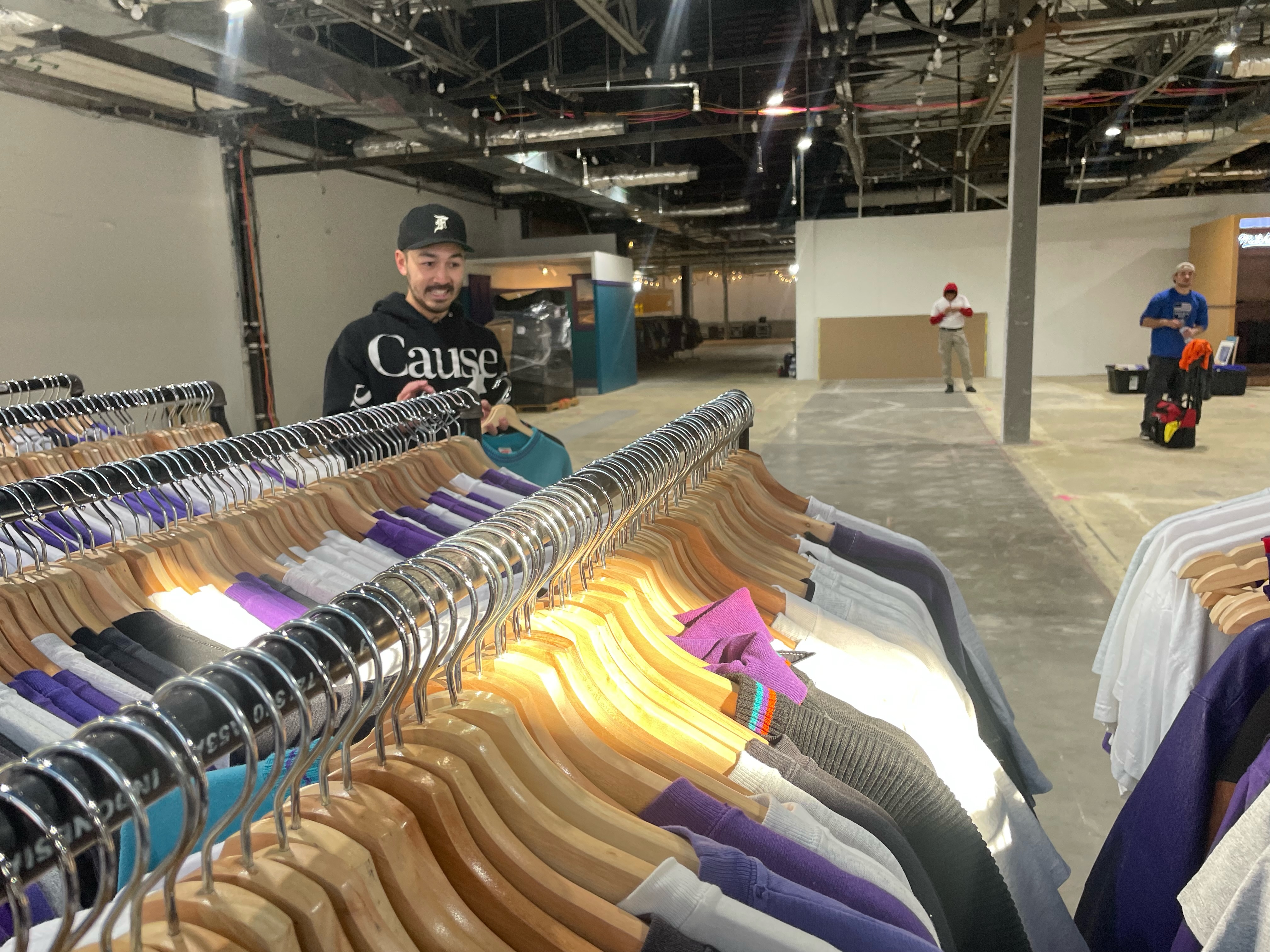 Owners of Provo vintage and sportswear shop Thrifthood move inventory to Salt Lake City Monday for the upcoming NBA All-Star Weekend.