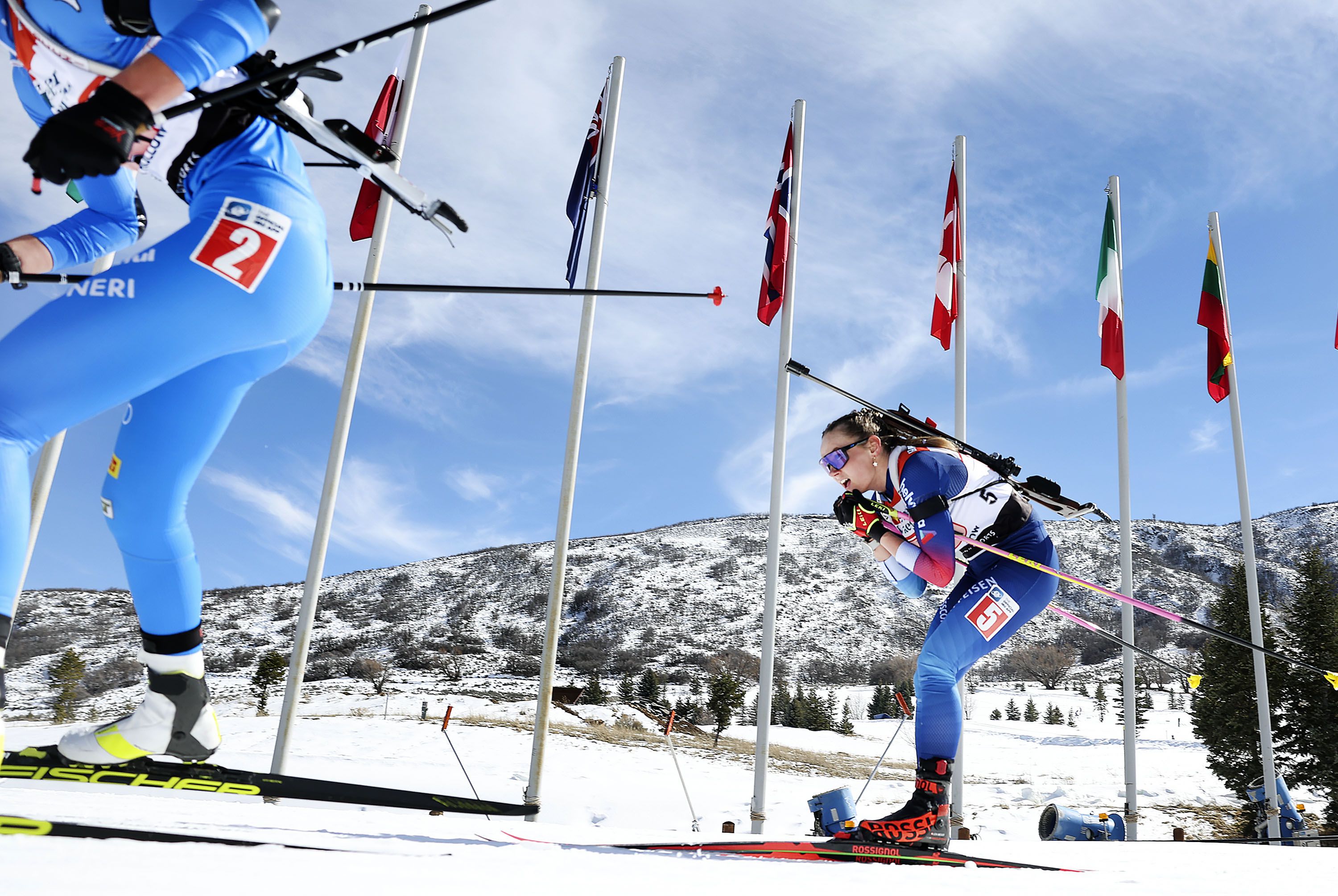 Skiers compete in the 2022 Biathlon Youth and Junior World Championships at Soldier Hollow Nordic Center in Midway on March 2, 2022. Legislation giving state lawmakers more say over another Winter Games in Utah is set to be considered by the full House.