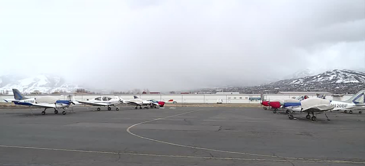 Airplanes are shown at Skypark Airport in Woods Cross Tuesday. The upcoming holiday and NBA All-Star weekend will likely be unprecedented when it comes to private air travel to the area, Skypark's manager said.