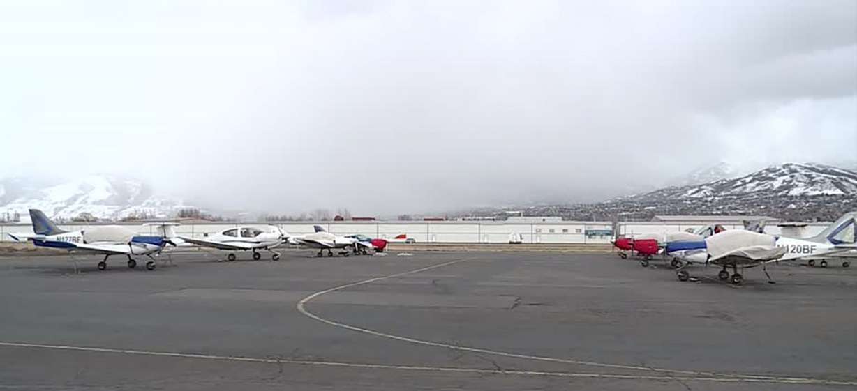 Airplanes are shown at Skypark Airport in Woods Cross Tuesday. The upcoming holiday and NBA All-Star weekend will likely be unprecedented when it comes to private air travel to the area, Skypark's manager said.