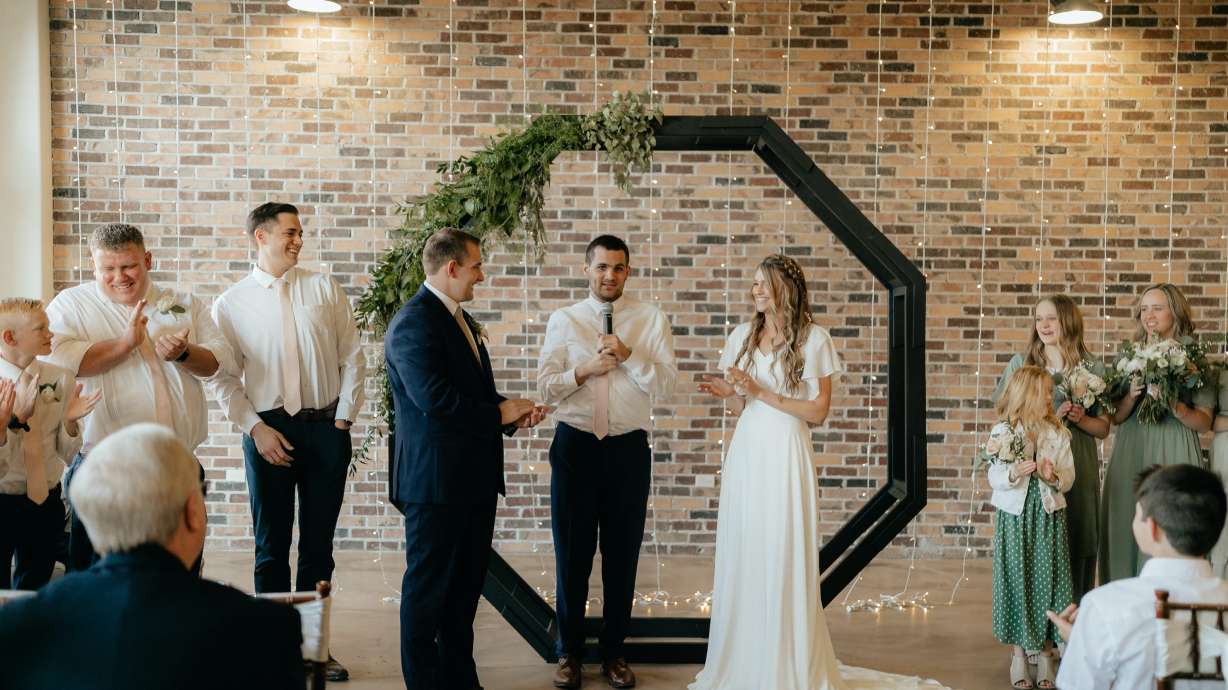 Austin Chambers officiates at his sister's ring ceremony.