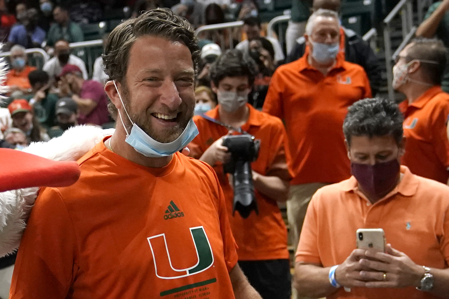 FILE - Barstool Sports founder David Portnoy, attends an NCAA college basketball game Saturday, Jan. 22, 2022, in Coral Gables, Fla. On Friday, Feb. 17, 2023, Penn Entertainment Inc. announced it has closed on its acquisition of Barstool Sports. Penn paid about $388 million for the remaining stake in Barstool that it doesn’t already own. 