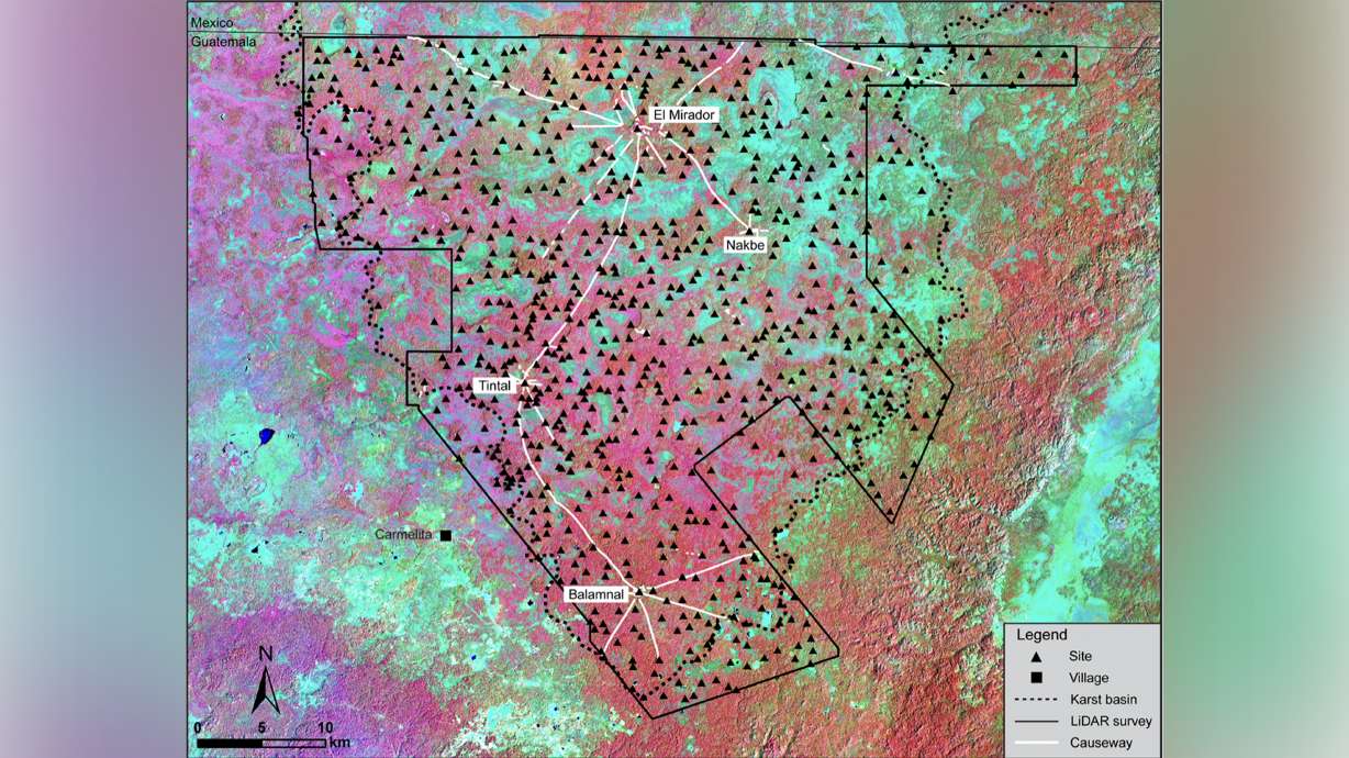 Within the Mirador-Calakmul Karst Basin in northern Guatemala, 964 recently discovered settlements were found with a spiderweb of causeways linking them together.