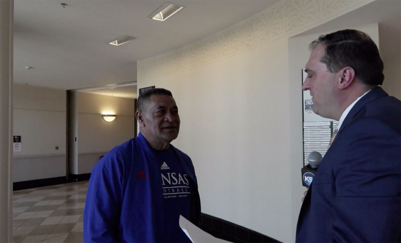 Feofaaki Tevita Ahoafi talks to KSL's Matt Gephardt in the Matheson Courthouse in Salt Lake City Feb. 10. Ahoafi is facing felony charges of theft by deception.