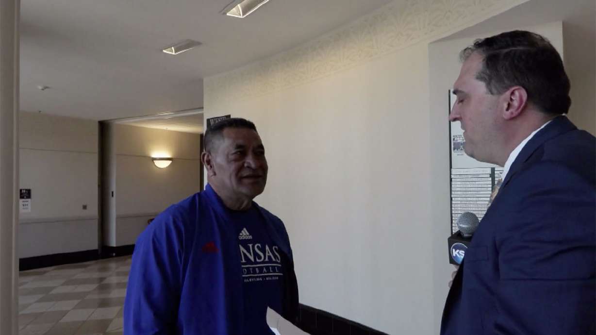 Feofaaki Tevita Ahoafi talks to KSL's Matt Gephardt in the Matheson Courthouse in Salt Lake City Feb. 10. Ahoafi is facing felony charges of theft by deception.