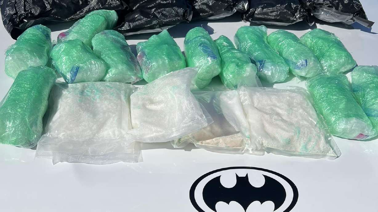 A routine check of a Greyhound bus at a truck stop in Green River on Sunday resulted in police seizing 17 pounds of methamphetamine and 10 pounds of marijuana.