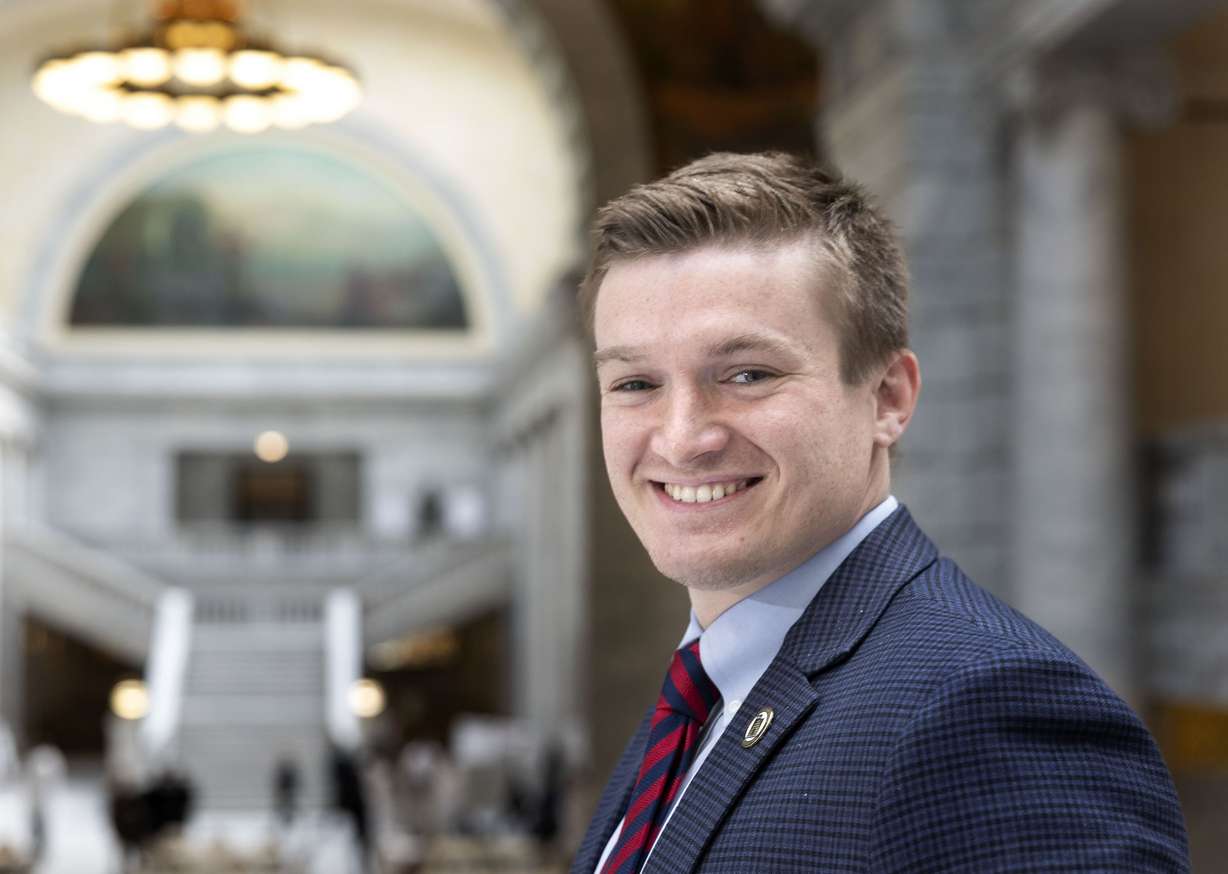 Rep. Tyler Clancy, R-Provo, is photographed at the Capitol in Salt Lake City on Feb. 1.