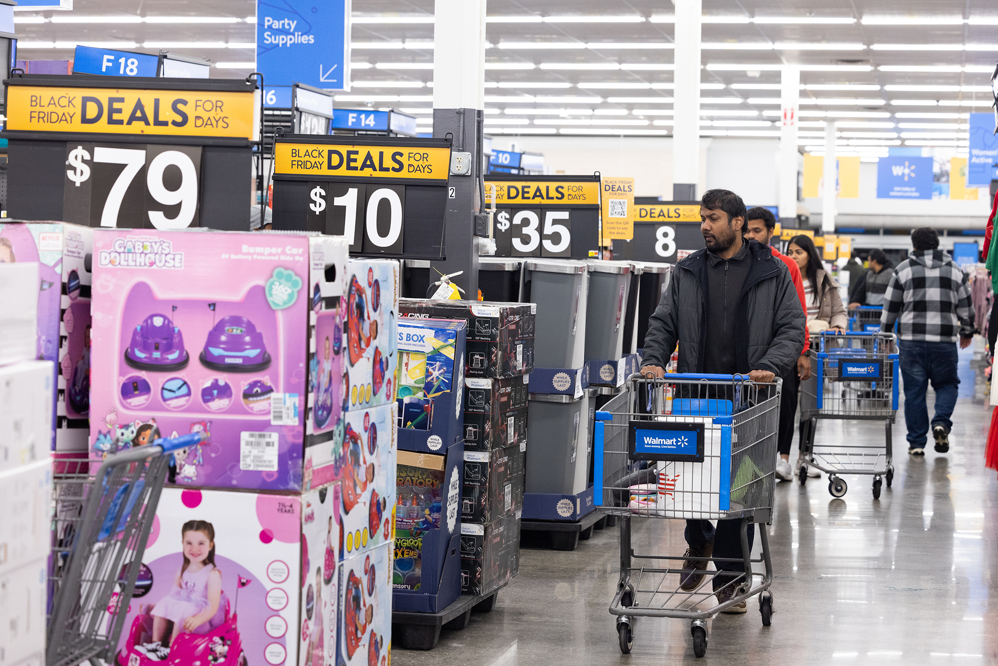 Walmart on Tuesday forecast slower sales and profit growth as inflation takes its toll. Pictured is a Walmart store in Dunwoody, Georgia, in 2022.
