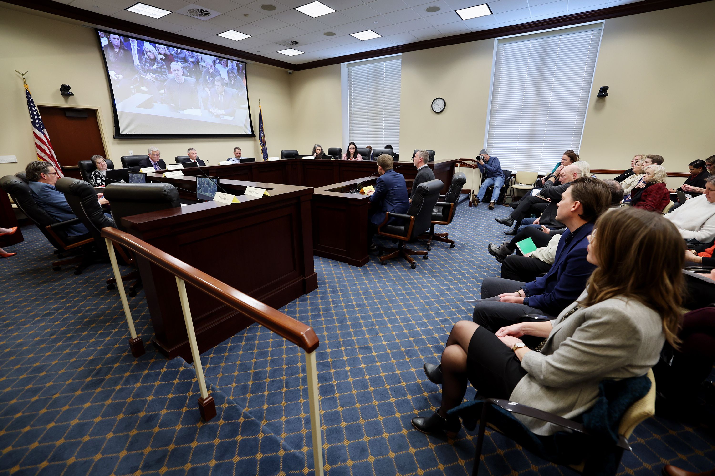 Senators on the Senate Health and Human Services committee hear SB200 at the Capitol in Salt Lake City on Wednesday.