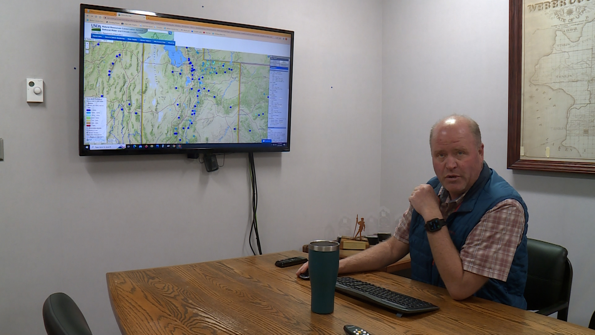 Weber County engineer Gary Myers is keeping a close watch on the potential for flooding Thursday.