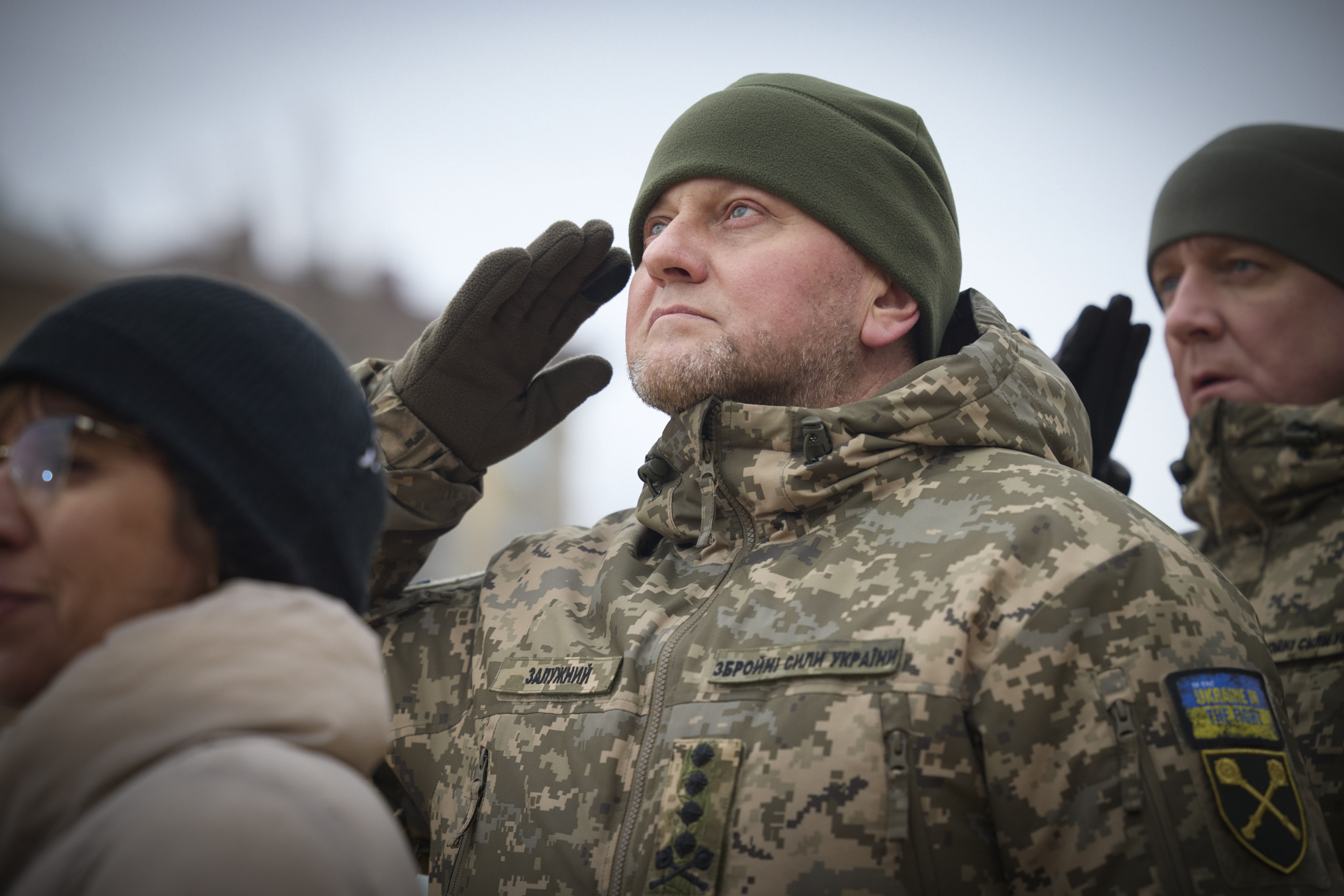 Commander-in-Chief of Ukraine's Armed Forces Valeriy Zaluzhny attends a commemorative event on the occasion of the Russia-Ukraine war one-year anniversary, in Kyiv, Ukraine, Friday.