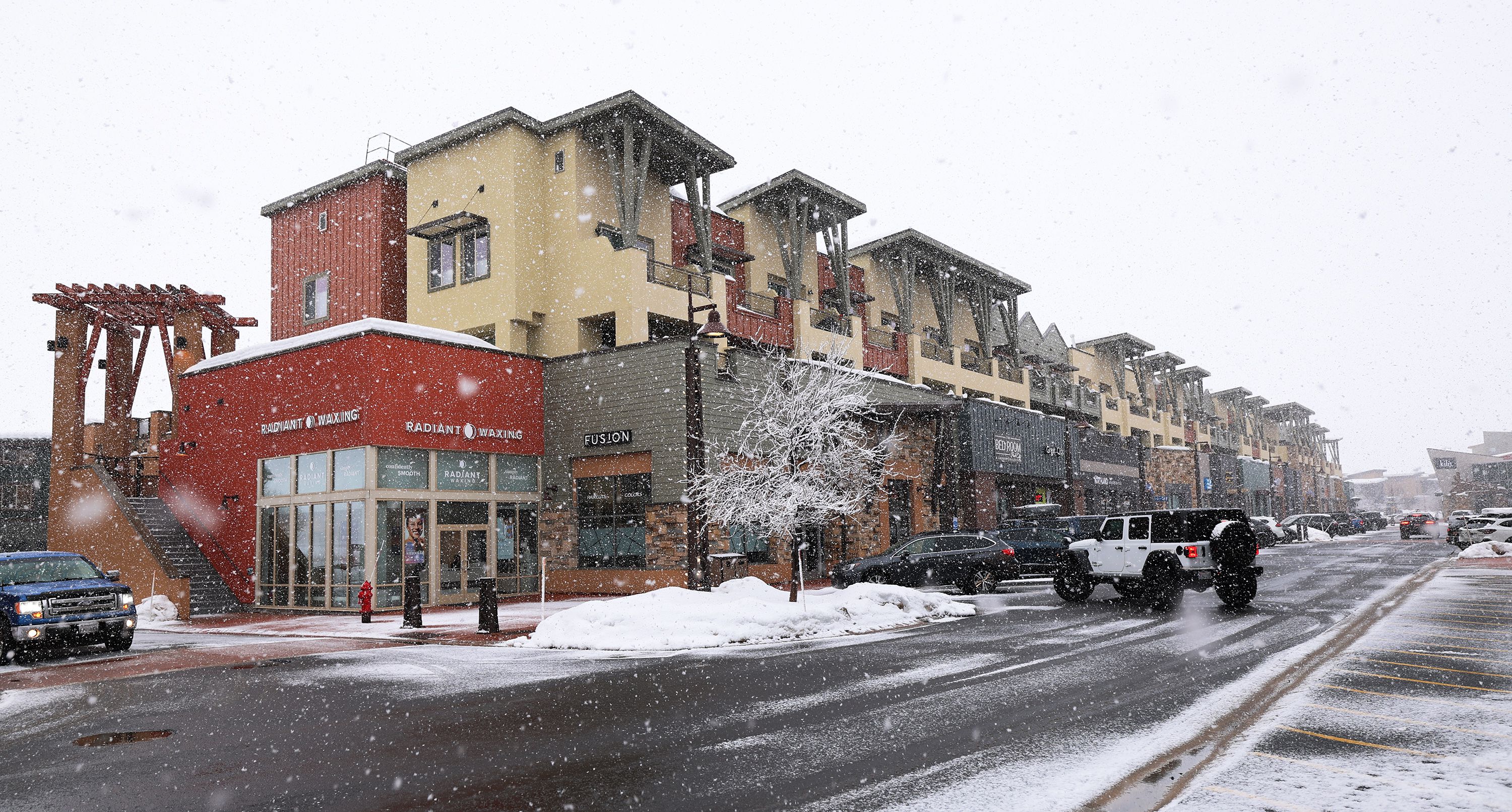 Housing units at Newpark are located above the stores in Summit County on Tuesday. Utah's Republican-controlled Legislature has been advancing legislation focused on breaking down barriers for housing development, but one bill has turned into an ugly fight.
