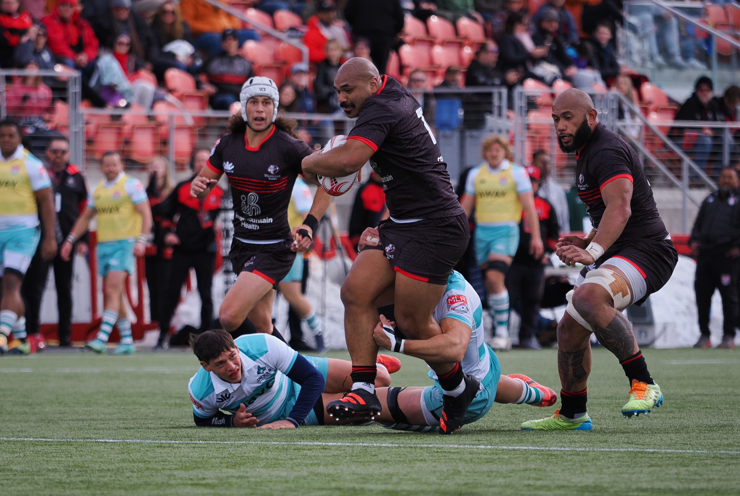 Paul Lasike help the Utah Warriors to a 33-25 win over the Dallas Jackals in the Warriors' home opener, Saturday, Feb. 25, 2023 at Zions Bank Stadium in Herriman.