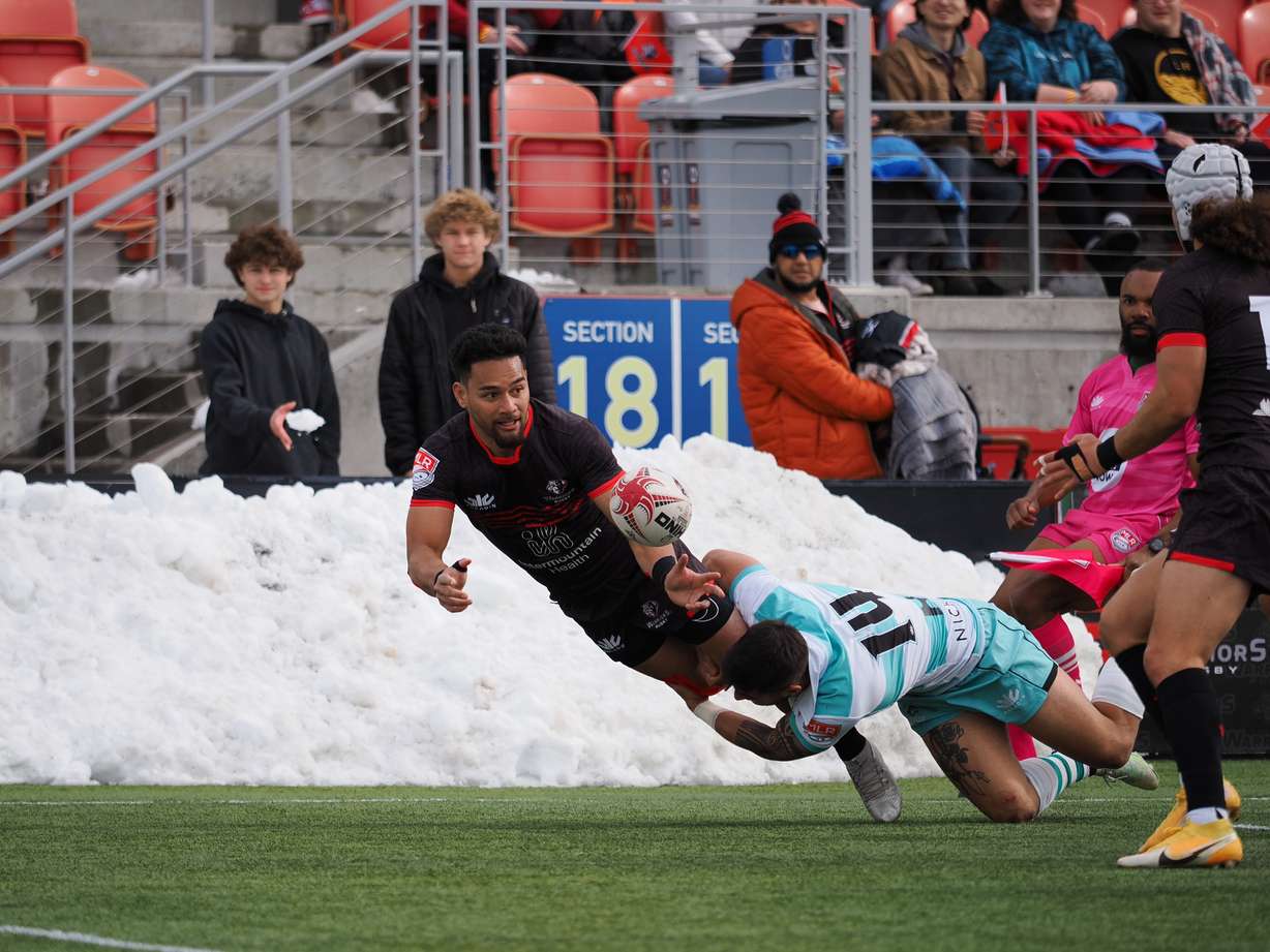 The Utah Warriors held off the Dallas Jackals, 33-25, in the Warriors' home opener, Saturday, Feb. 25, 2023 at Zions Bank Stadium in Herriman.