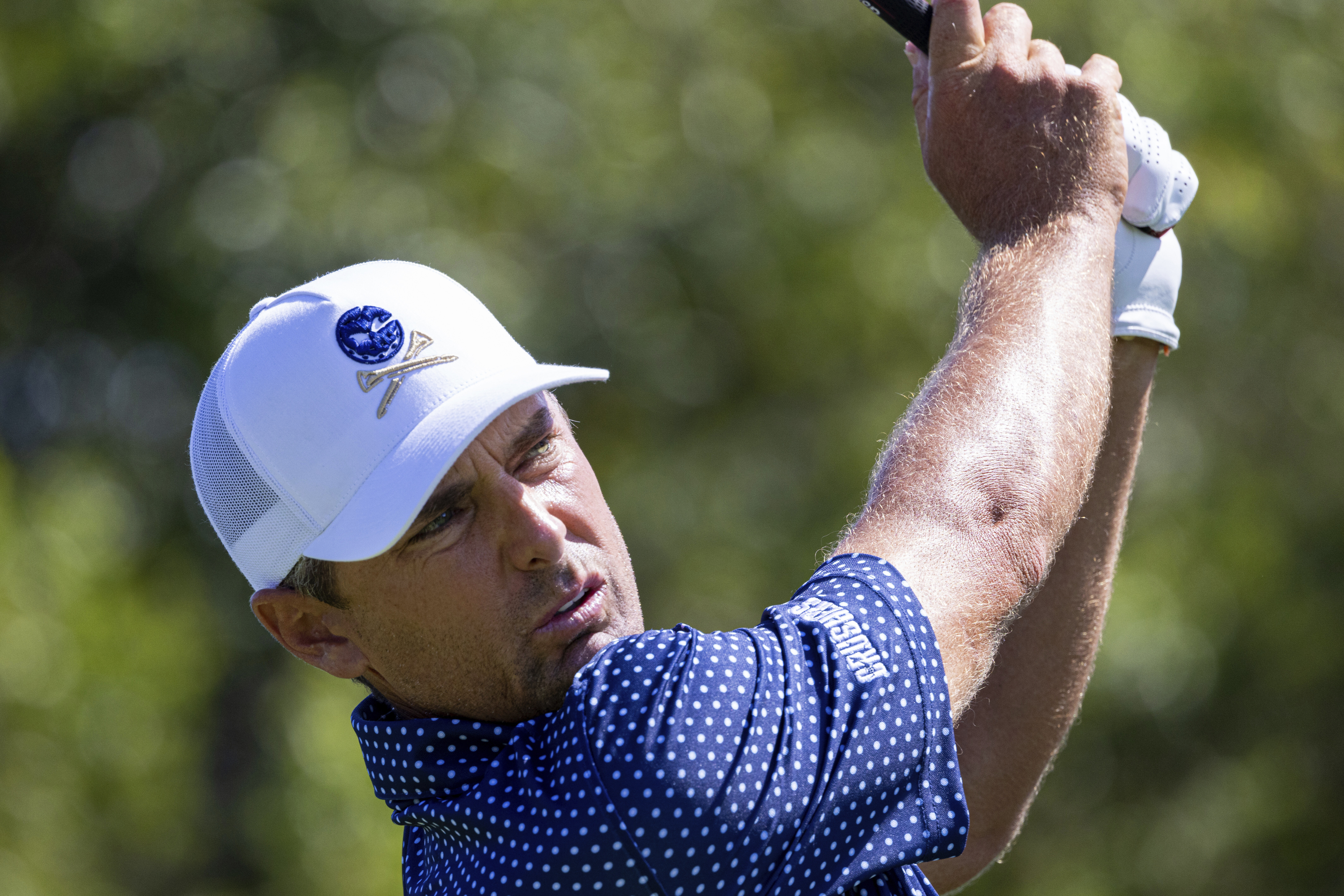 Charles Howell III of Crushers GC hits his shot from the sixth tee during the final round of the LIV Golf Mayakoba at El Camaleón Golf Course, Sunday, Feb. 26, 2023, in Playa del Carmen, Mexico. 