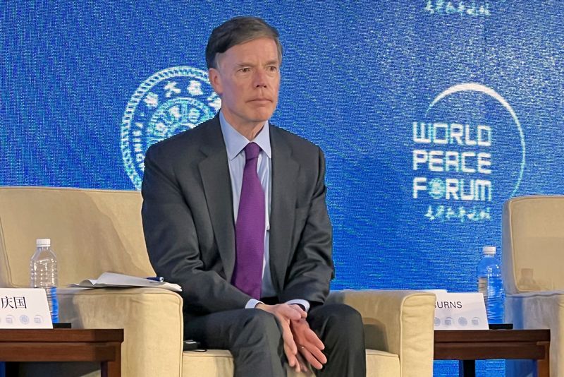 U.S. Ambassador to China Nicholas Burns attends the World Peace Forum at Tsinghua University in Beijing, China, July 4, 2022. On Monday, he said China needs to be 'more honest' on the origins of COVID-19.