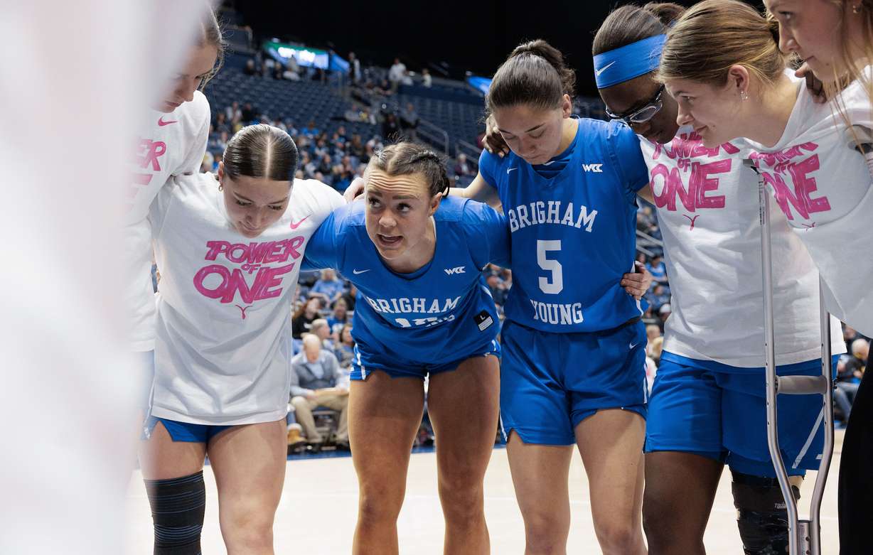 BYU forward Lauren Gustin, the nation's leading rebounder at 16.2 per game, and former two-time All-American Tina Gunn Robinson are the only players in BYU women's basketball history with more than 1,000 career rebounds, with 1,116 and 1,482 boards, respectively.