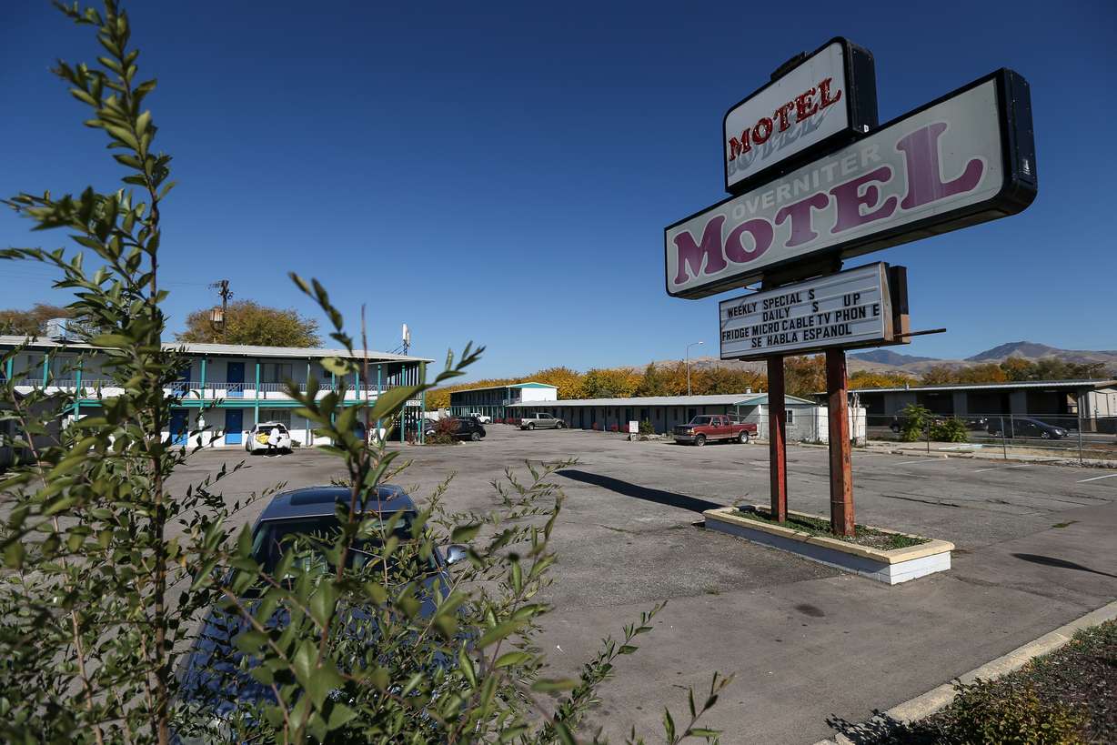 The Overniter Motel in Salt Lake City is pictured on Oct. 25, 2017. The city bought the property in 2017 to turn the land into an affordable housing project.