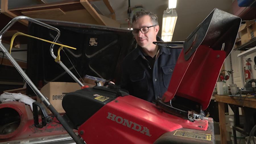 Steve Yancey, of Steve's Broken Toys in West Jordan, recommends people use ethanol-free gas in their snowblowers. Tuesday he also suggested people get rid of the old gas in their machines.