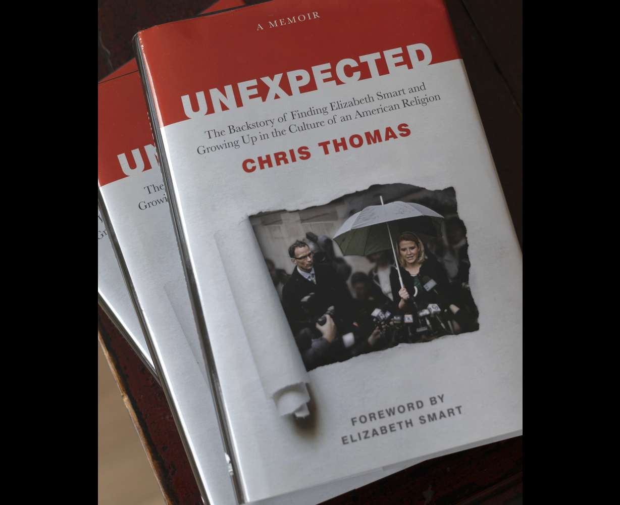 "Unexpected," a book by Chris Thomas, the Smart family spokesman during the months Elizabeth Smart was kidnapped, is pictured on Wednesday. It goes on sale March 7.