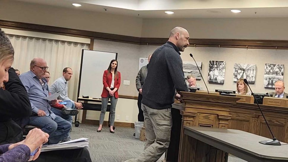Dan Kidder addresses the Cedar City Council in response to an incident involving a teen allegedly brandishing a firearm at Canyon View High School on Wednesday.