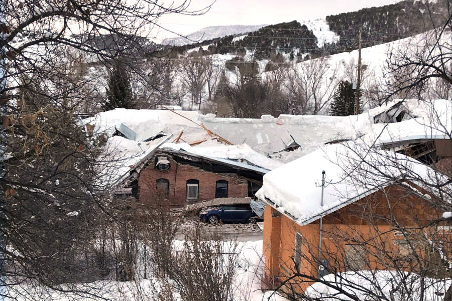Blue Moon Bar and Grill collapsed in Lava Hot Springs Wednesday afternoon. Insurance investigators are working to determine the cause of the collapse.