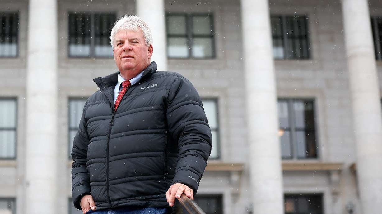 Don Peay poses for a portrait outside of the Capitol in Salt Lake City, on March 1.