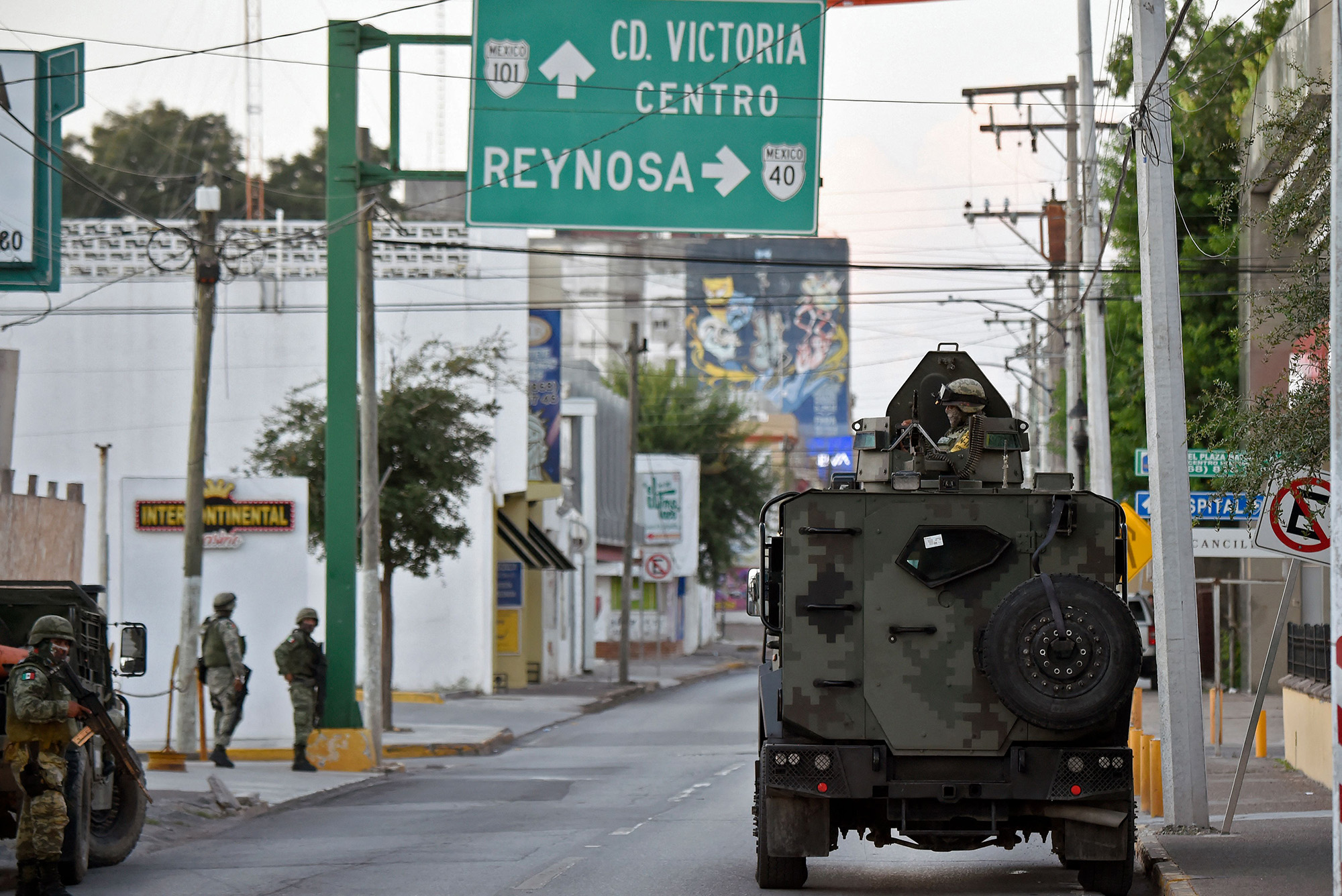 Members of the National Guard in the border city of Matamoros, Mexico, in 2021. The FBI says four U.S. citizens have been kidnapped after gunmen opened fire on their vehicle in the northern Mexico border city of Matamoros.