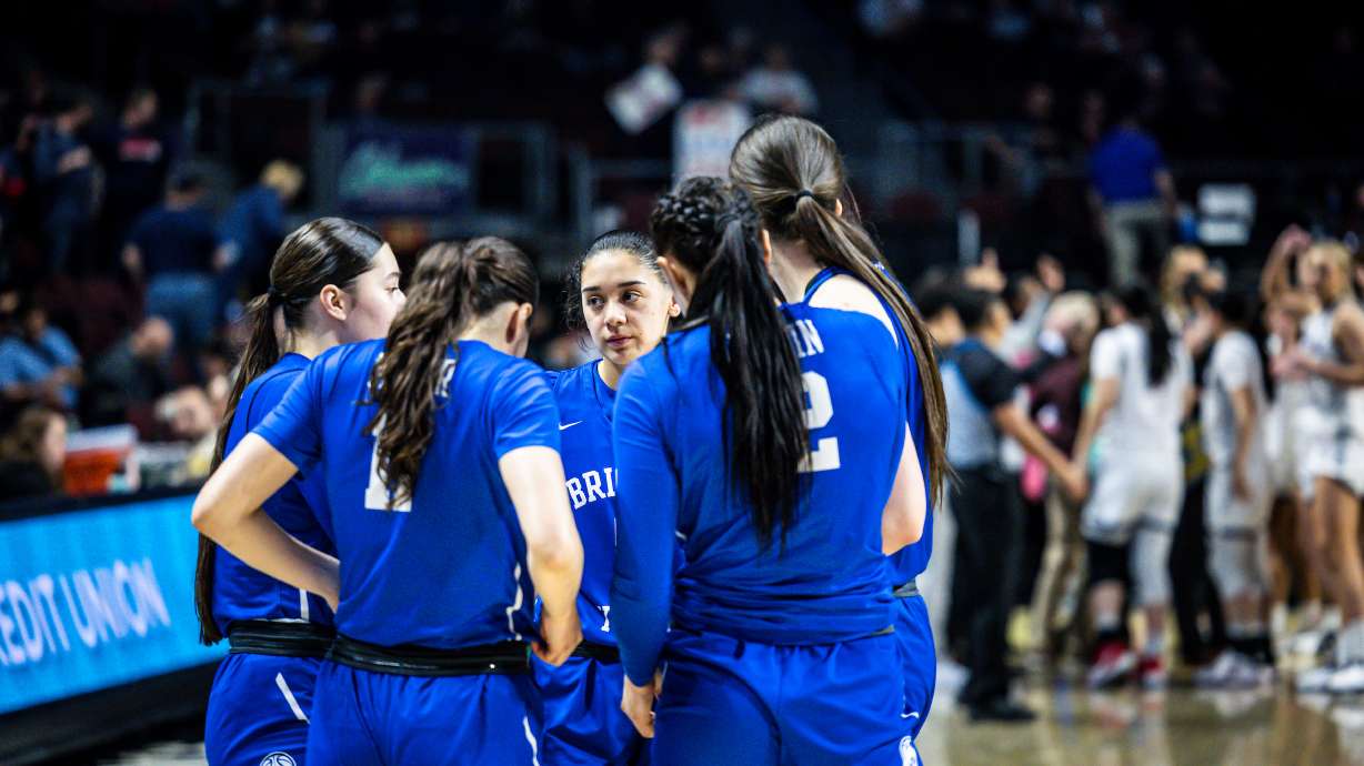 BYU women's basketball during a 79-64 loss to top-seeded Gonzaga in the West Coast Conference Tournament semifinals, Monday, Marhc 6, 2023 at Orleans Arena in Las Vegas, Nevada.