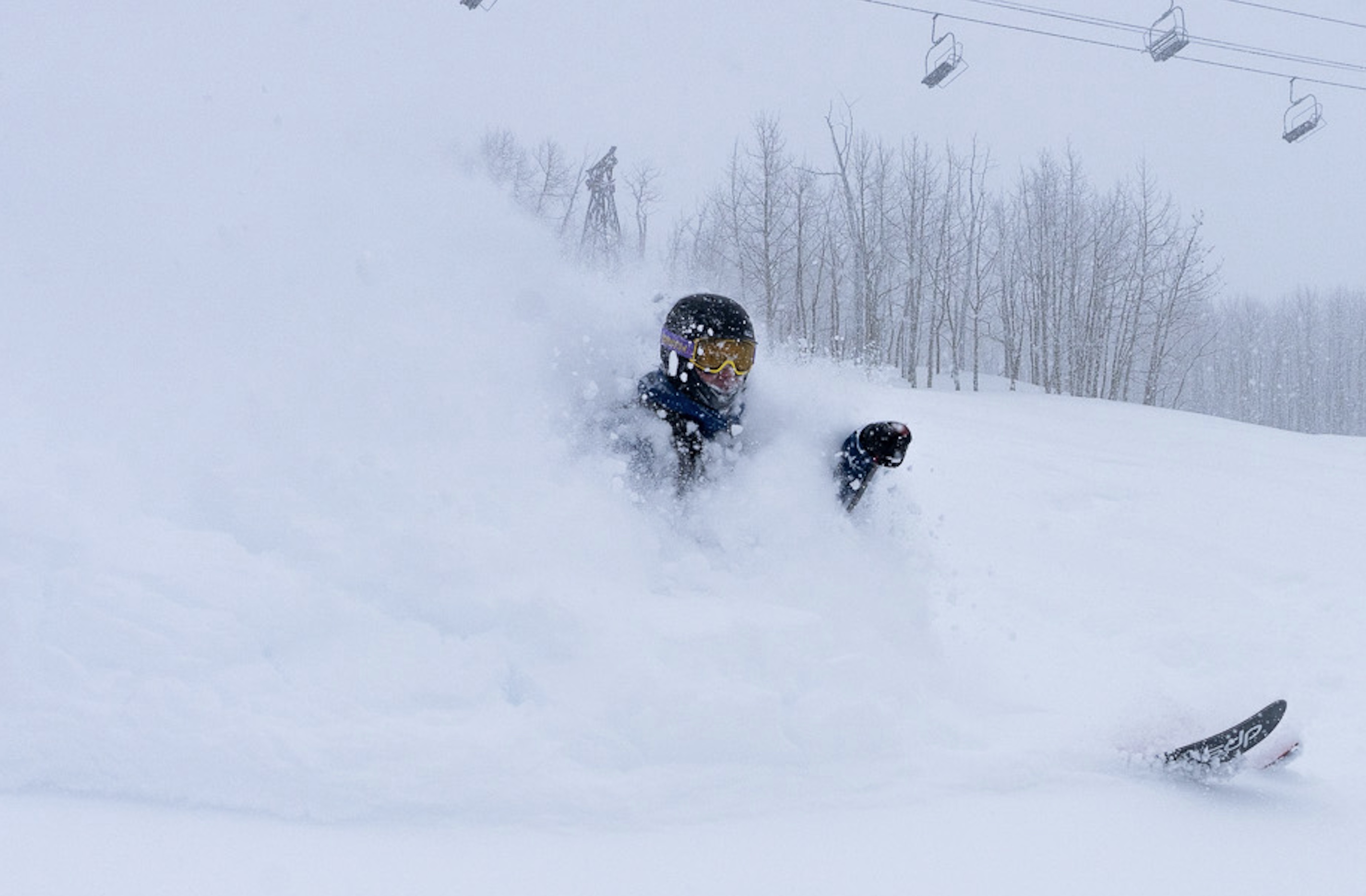 A skier races down Park City Mountain Resort on Feb. 22. Resort officials announced Monday that they will extend the resort's operations through April 23, marking the resort's longest season in 30 years.