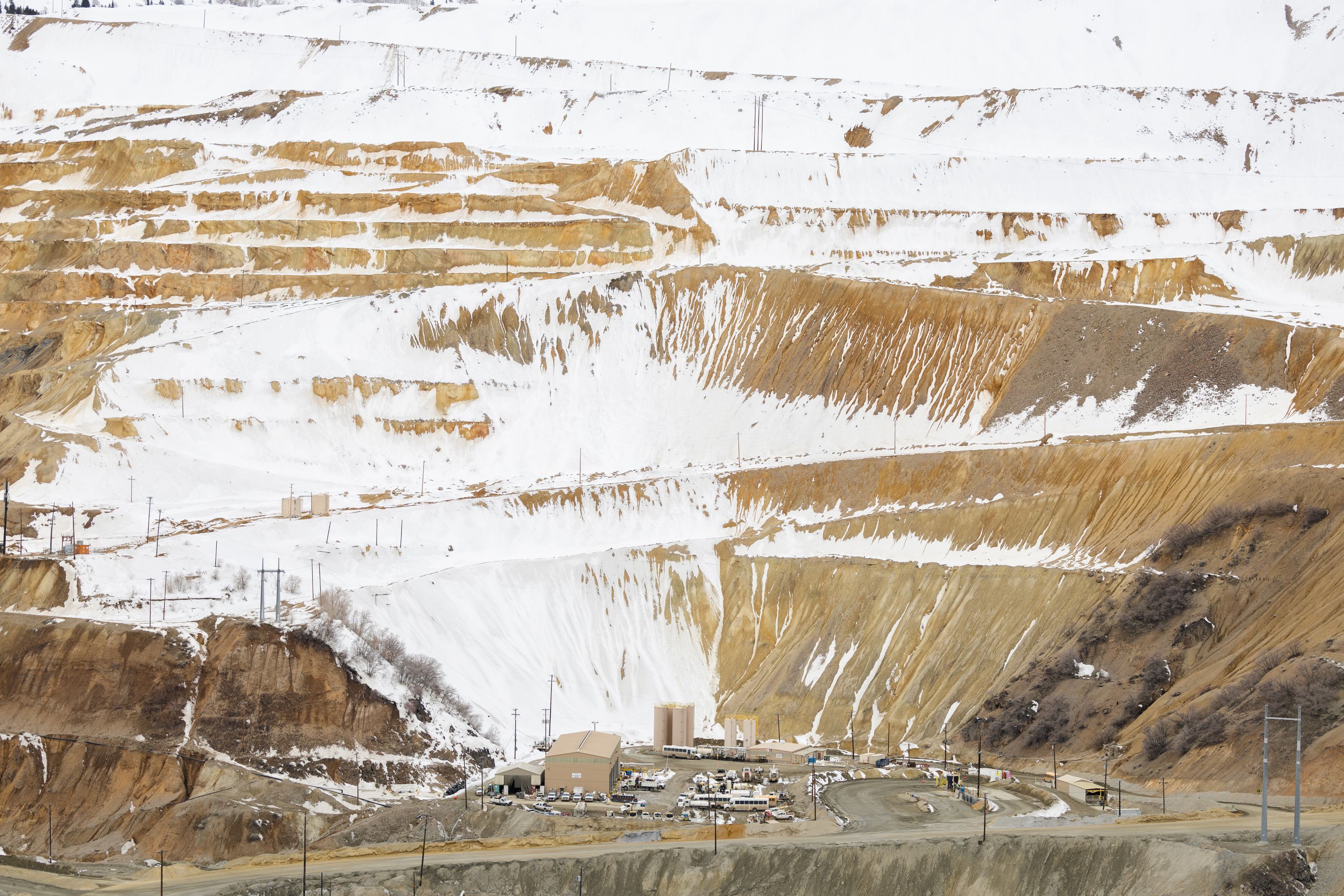 One of the encampments at the Rio Tinto Kennecott Copper Mine in Herriman on Feb. 20.