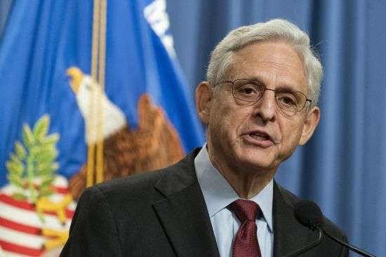 Attorney General Merrick Garland speaks during a news conference at the Department of Justice in Washington, Aug. 4, 2022. The U.S. Justice Department has found Louisville police have engaged in a pattern of violating constitutional rights.