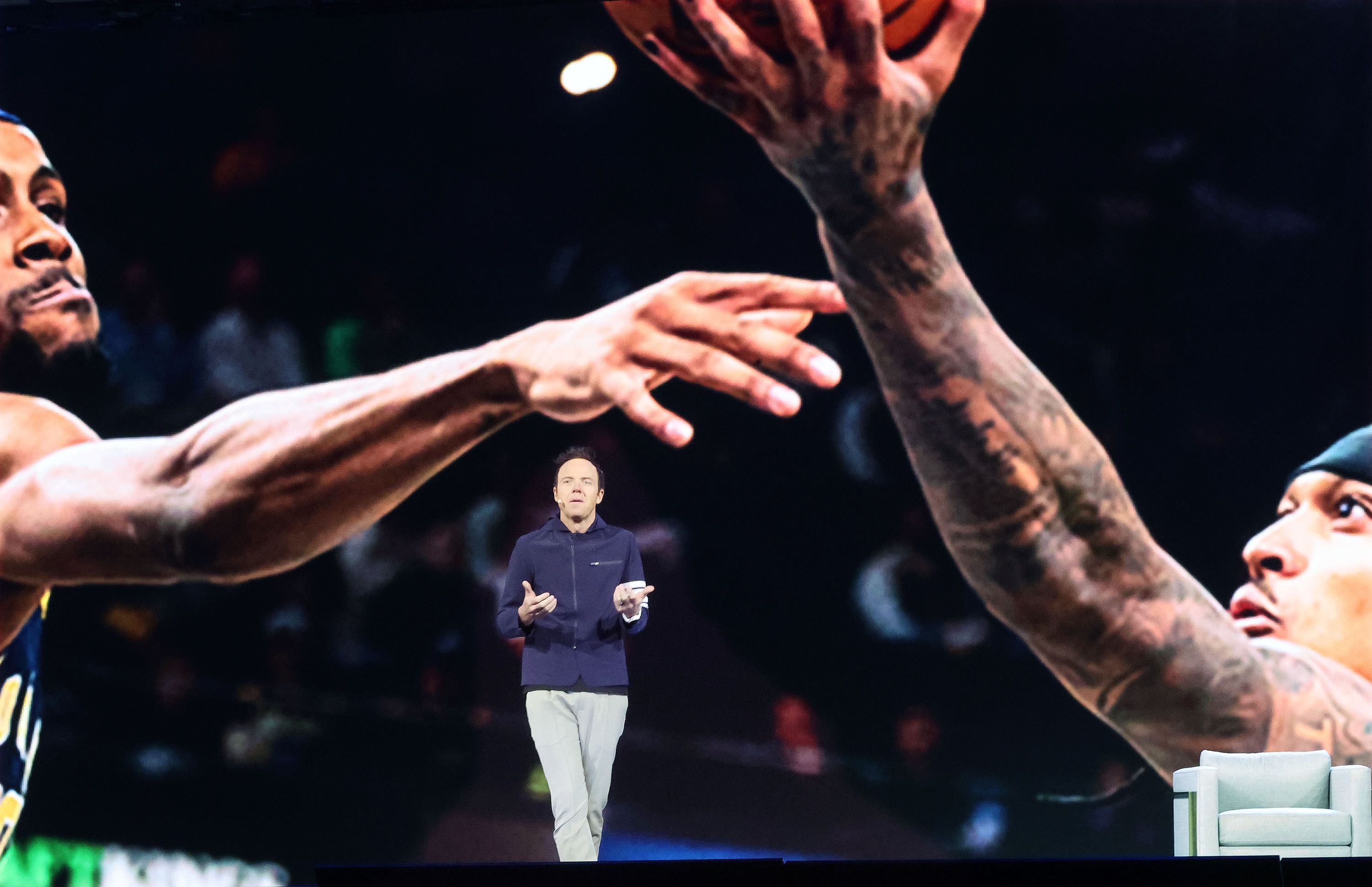 Ryan Smith, executive chairman and co-founder of Qualtrics, speaks during the Qualtrics X4: The Experience Management Summit at the Salt Palace in Salt Lake City on Wednesday. 