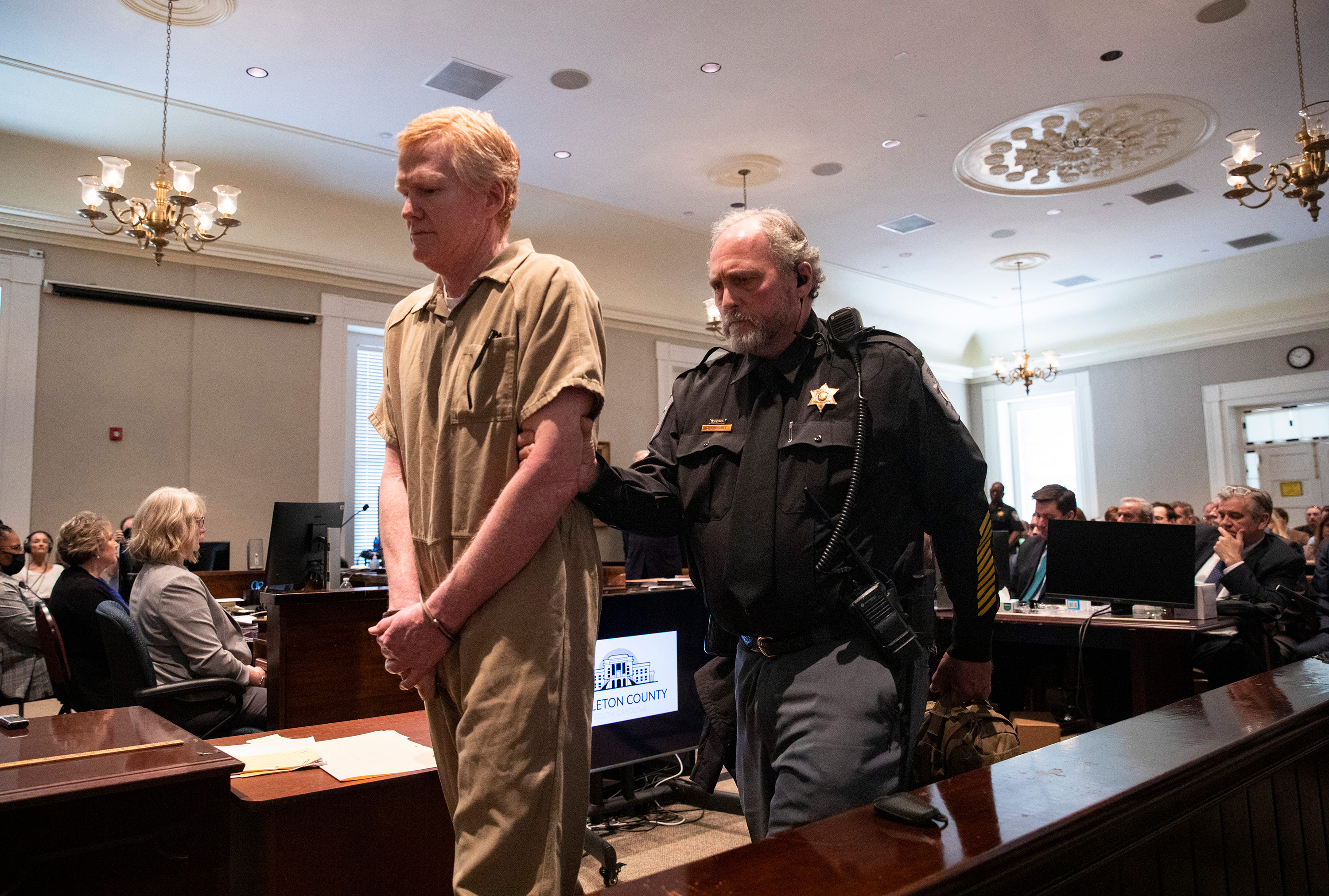 Alex Murdaugh is seen here during his sentencing in Walterboro, South Carolina on March 3. Murdaugh will appeal his convictions and sentences for the 2021 murders of his wife and son.