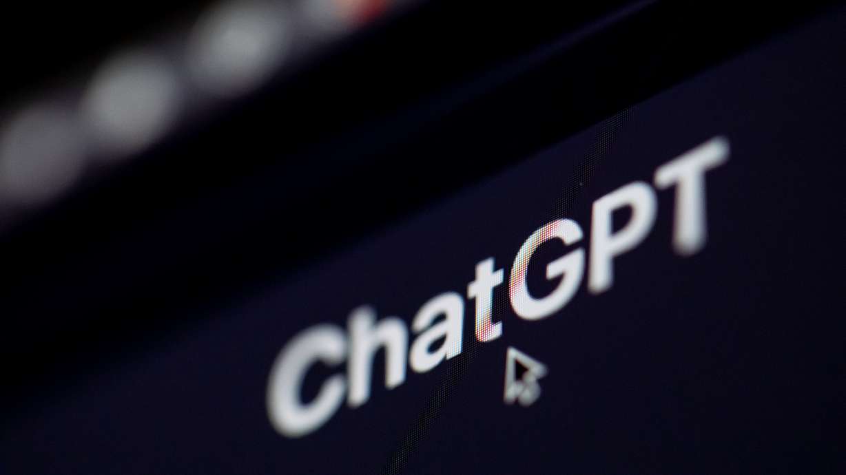 Artificial intelligence service ChatGPT is pictured on a computer in Salt Lake City on Jan. 18 in this photo illustration. News consumers will need to be more skeptical than ever as the use of AI becomes more prevalent.