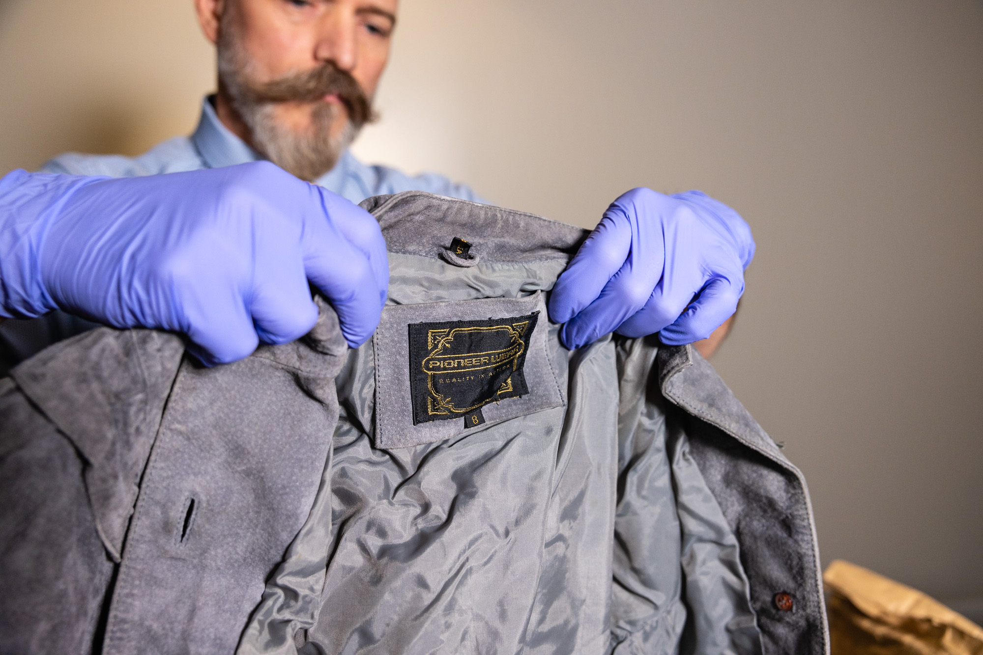This gray suede jacket was found in Cary Hartmann's Ogden apartment in 1987. Investigators believe it may have belonged to Sheree Warren, Hartmann's ex-girlfriend who went missing in 1985, and her mother says she was wearing it the day she disappeared.