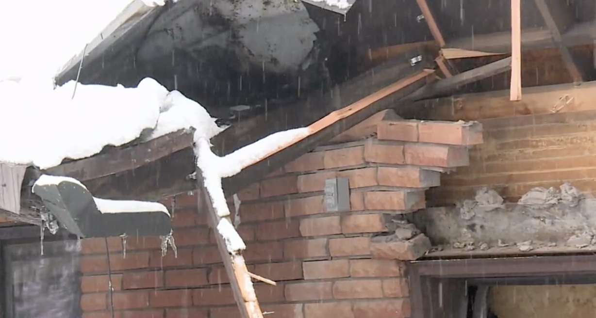 A family living in a Morgan County house got a rude awakening Sunday morning when their roof caved in due to the heavy snow.