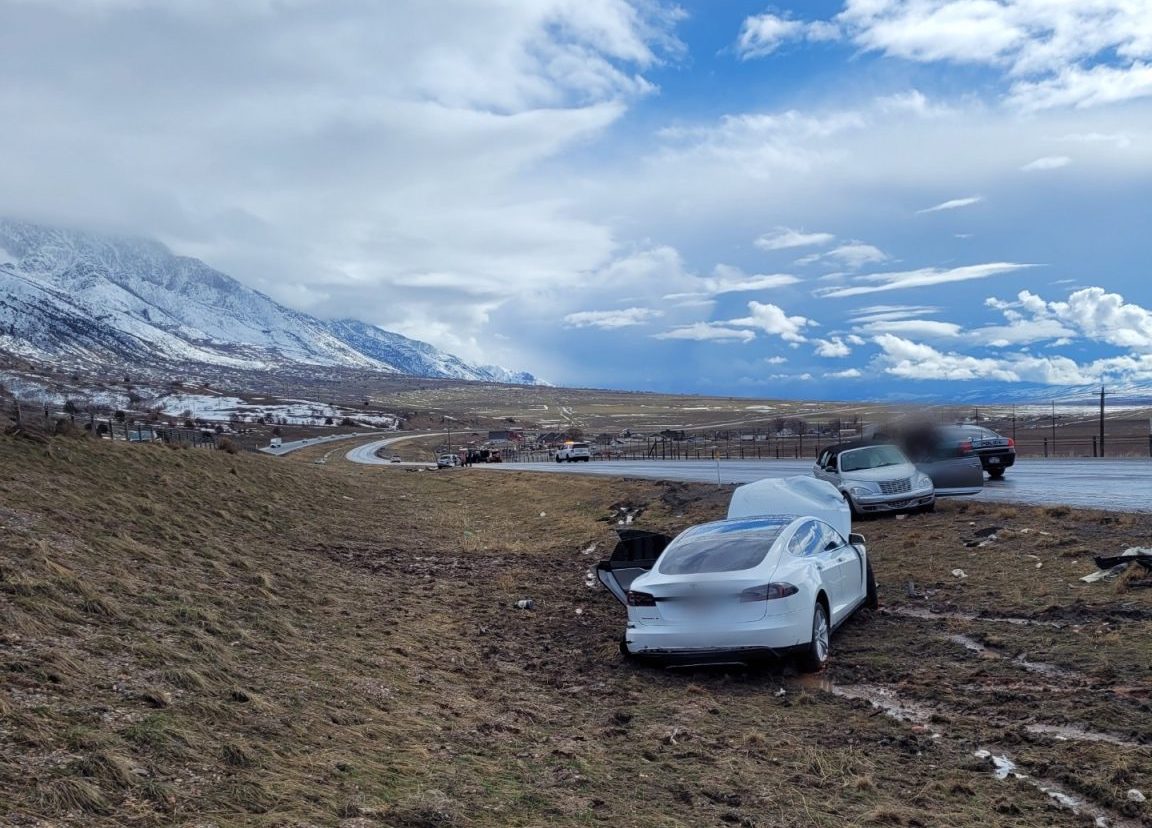 One person is dead and another was injured in a crash that happened on I-15 a mile south of Santaquin on Sunday, the Utah Highway Patrol said.