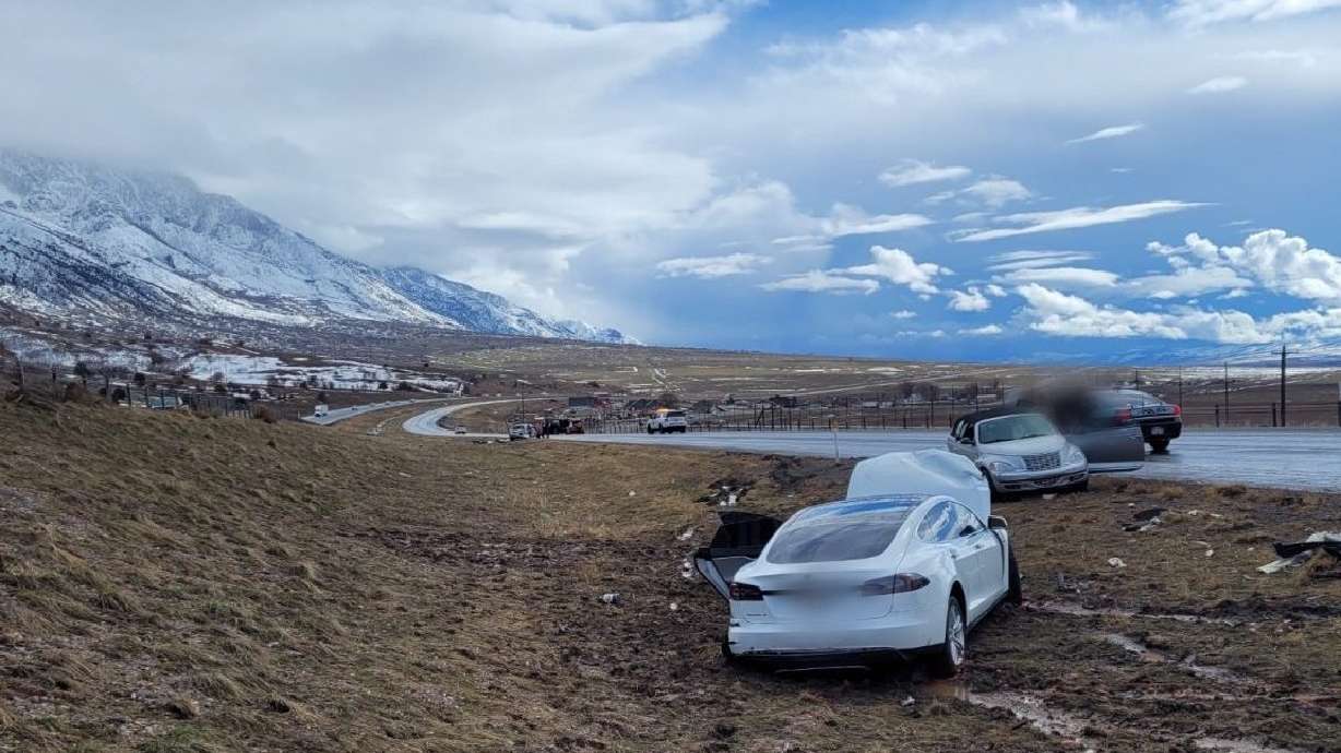 One person is dead and another was injured in a crash that happened on I-15 a mile south of Santaquin on Sunday, the Utah Highway Patrol said.