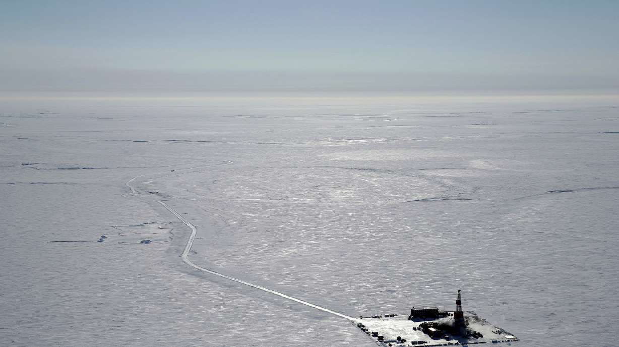 An exploratory drilling camp at the proposed site of the Willow oil project on Alaska's North Slope is shown in 2019. The Biden administration said Monday it is approving the project.