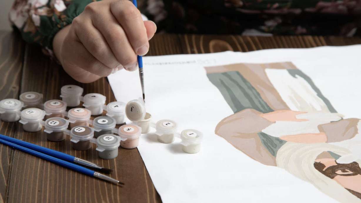 Keep yourself busy and inspired during conference with this paint-by-numbers kit