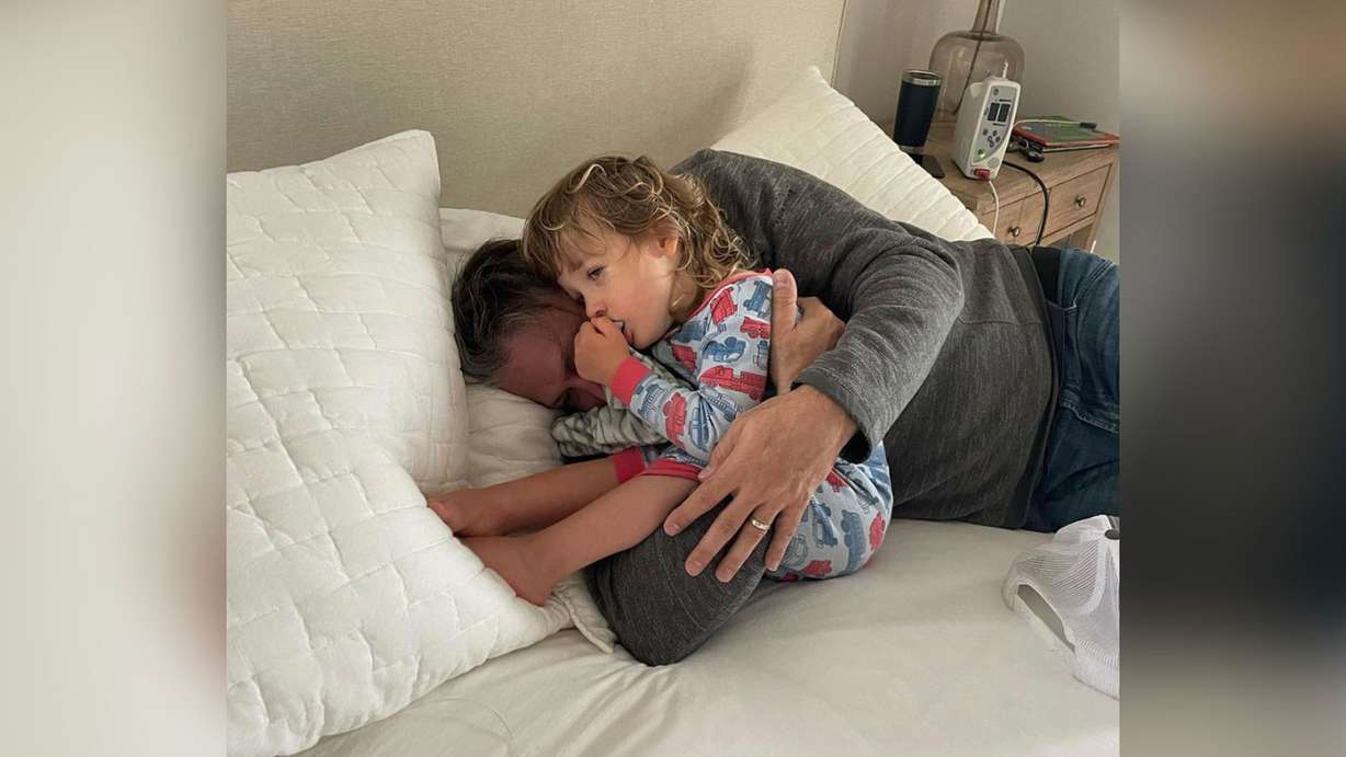 Anthony Saladino holding his son Henry in this undated photo.