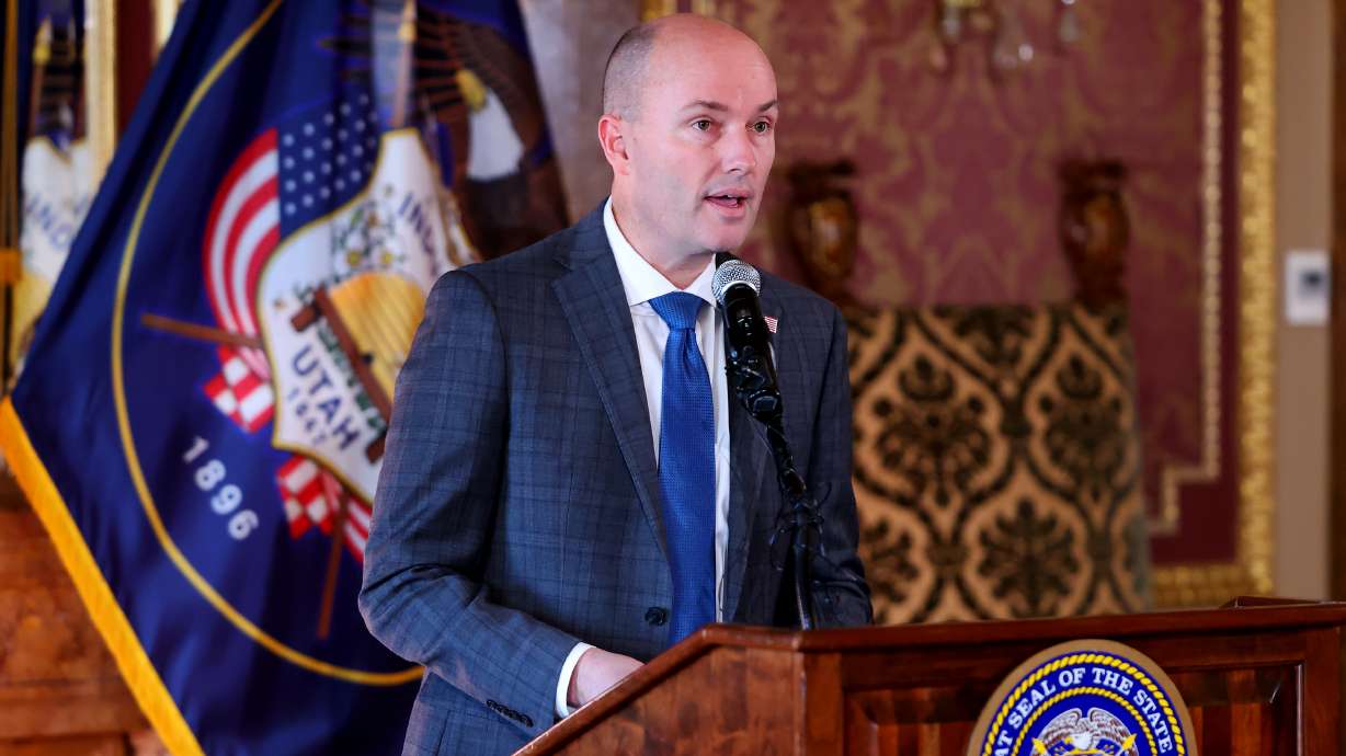 Gov. Spencer Cox speaks at the state Capitol on Jan. 23. Cox signed an additional 176 bills from the Utah Legislature on Tuesday and 71 on Wednesday.