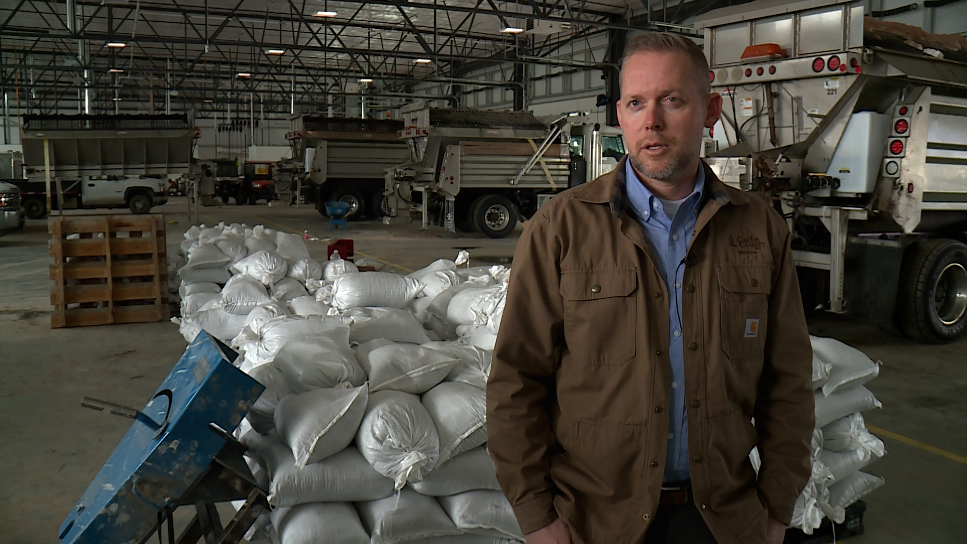 David Zook, Cache County executive, talks to KSL Wednesday in Cache County. He says one of the best things people can do to help prevent flooding is to clear snow away from their house.