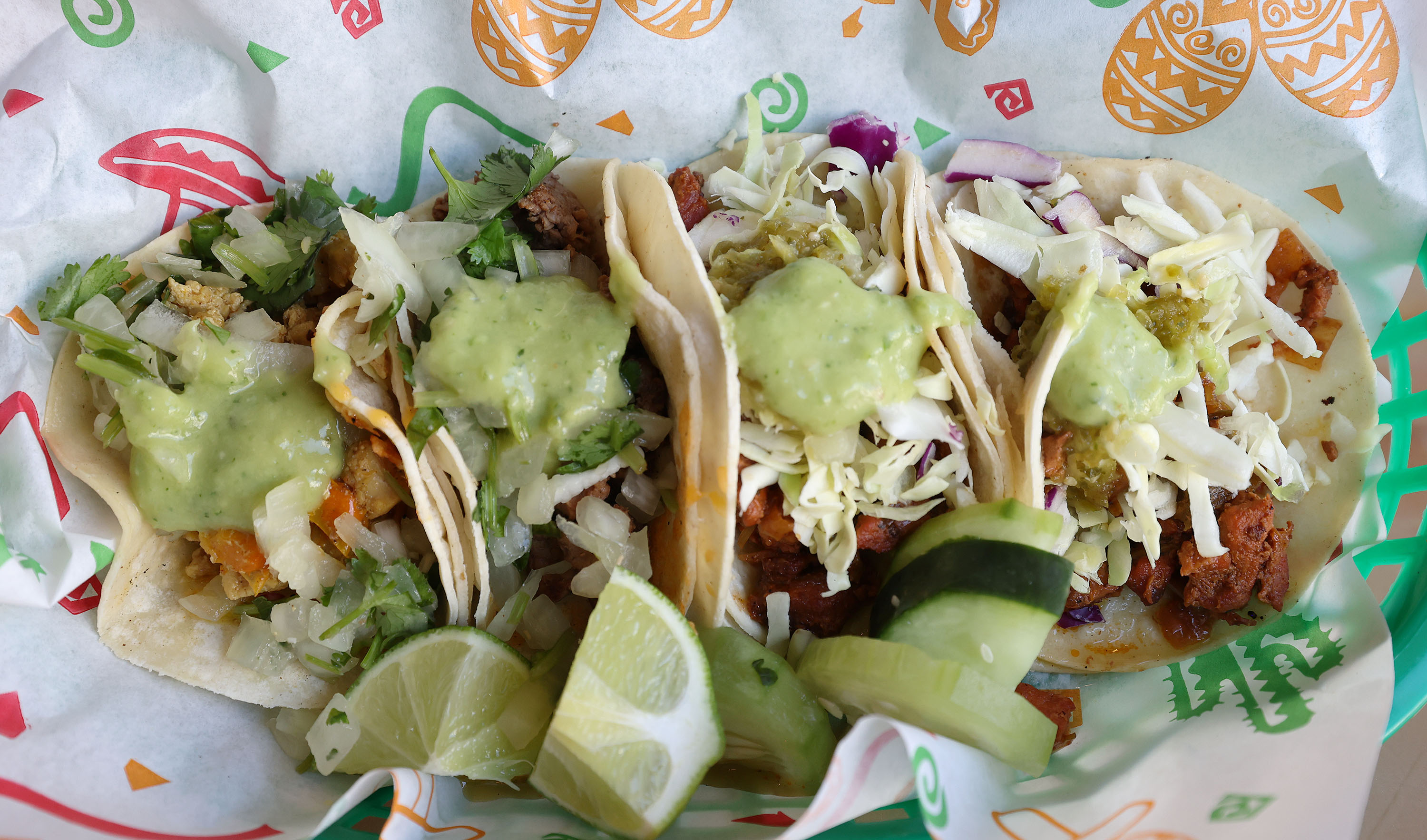 Tacos prepared at Don Rafas tacos in Millcreek on Thursday.