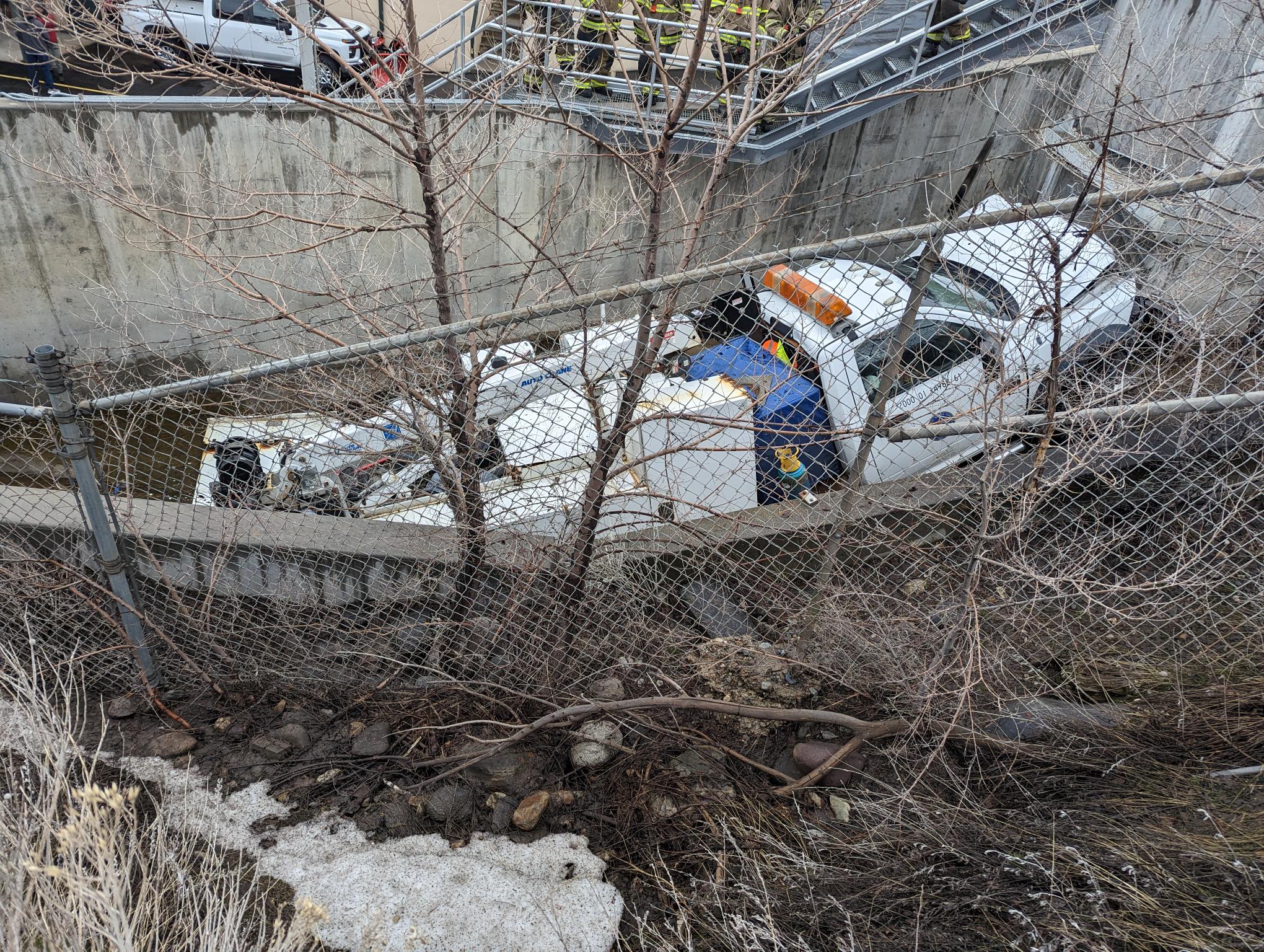 A Utah Department of Transportation truck crashed into a water treatment plant in Big Cottonwood Canyon on Monday.