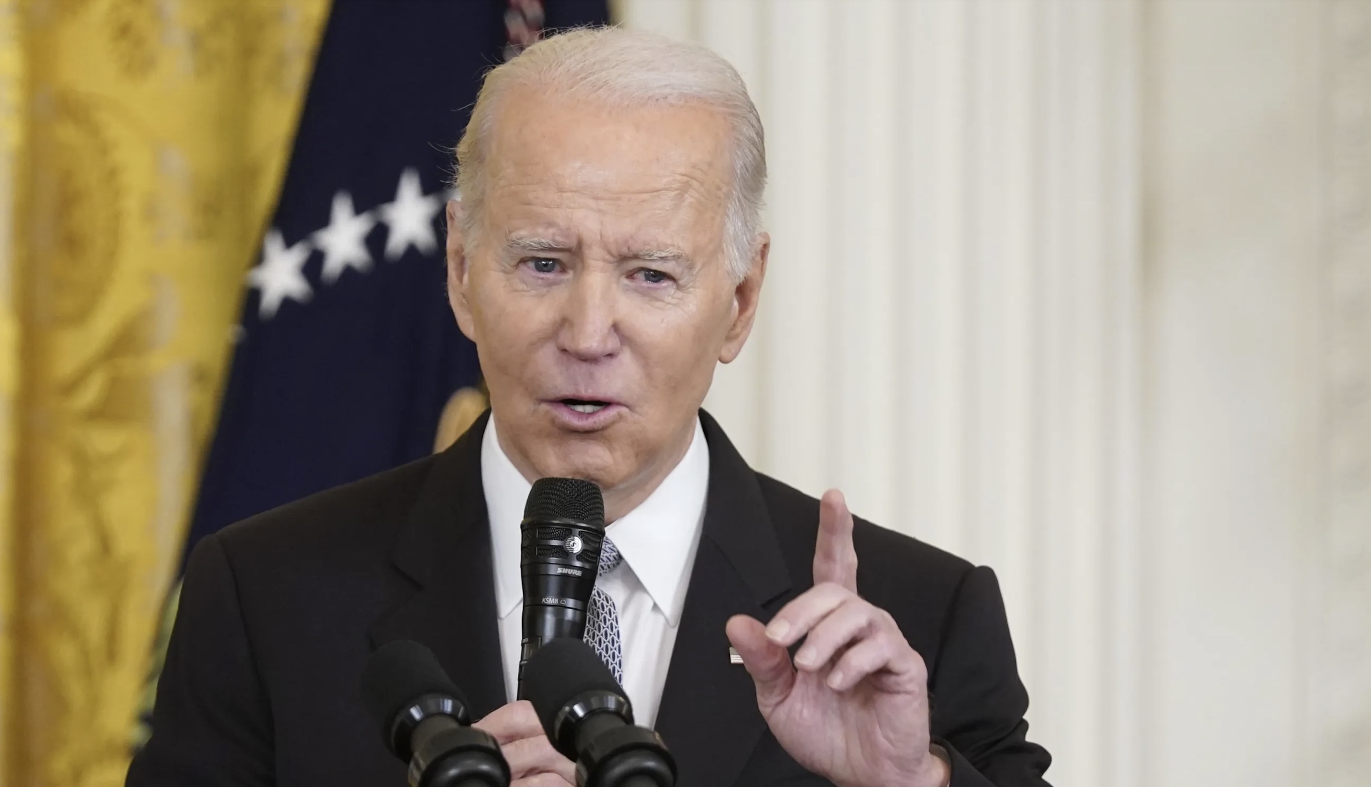 President Joe Biden speaks during a celebration in the the White House, Monday in Washington. Biden issued his first veto Monday, to protect a rule that allows pension plan managers to consider social issues when they make investment decisions.