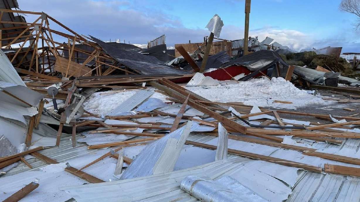 A massive explosion leveled an agricultural building in Franklin County. A person in critical condition was airlifted to a burn unit in Salt Lake City Tuesday following the explosion.